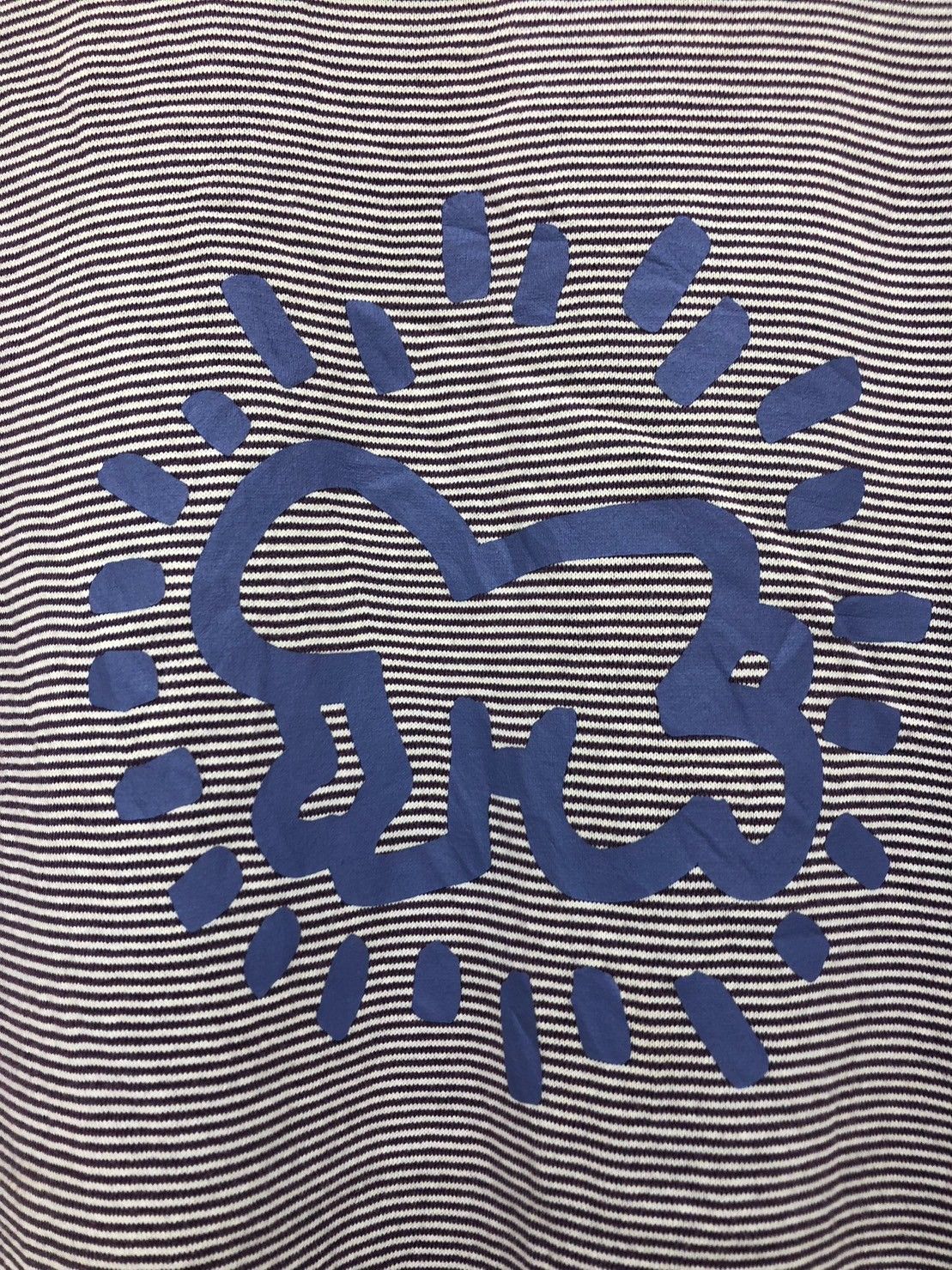 Vintage Keith Haring shirt Stripes Artwork BN