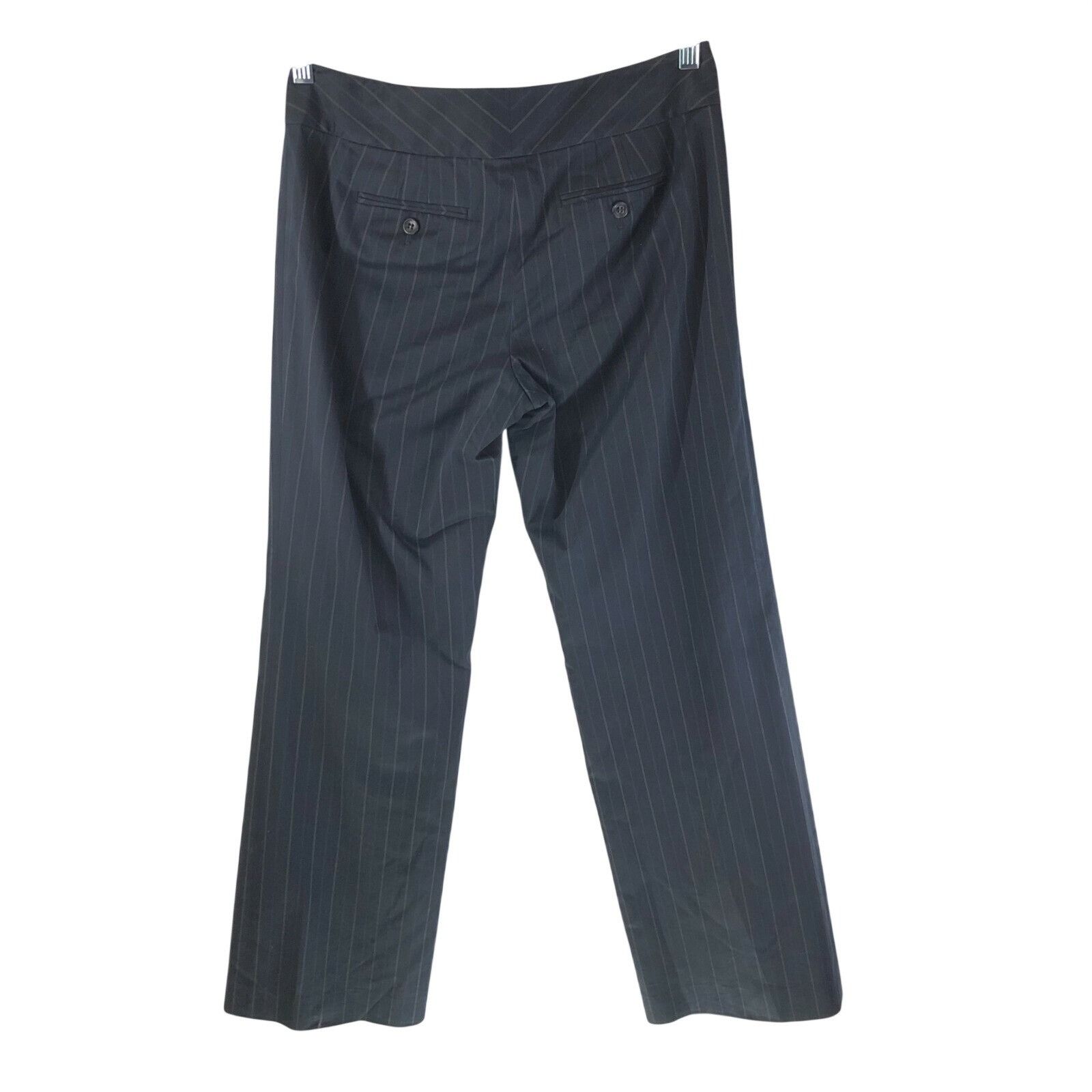 Ann Taylor Ann Taylor Womens Lindsay Dress Pants Cotton Blend Pinstripe Size 27" / US 4 / IT 40 - 2 Thumbnail