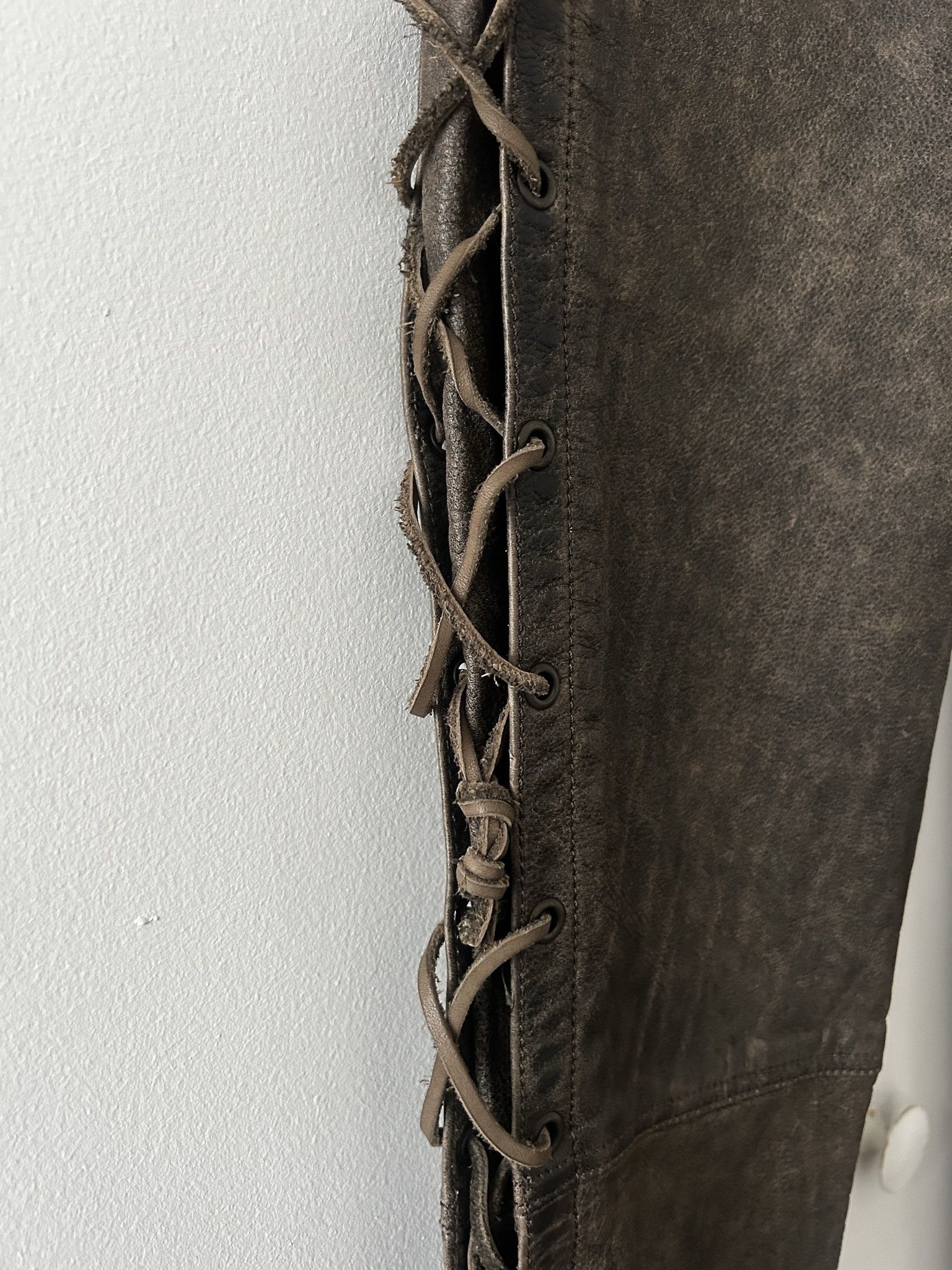 Faith Connexion Faith Connexion Leather laced pants Size US 34 / EU 50 - 6 Thumbnail