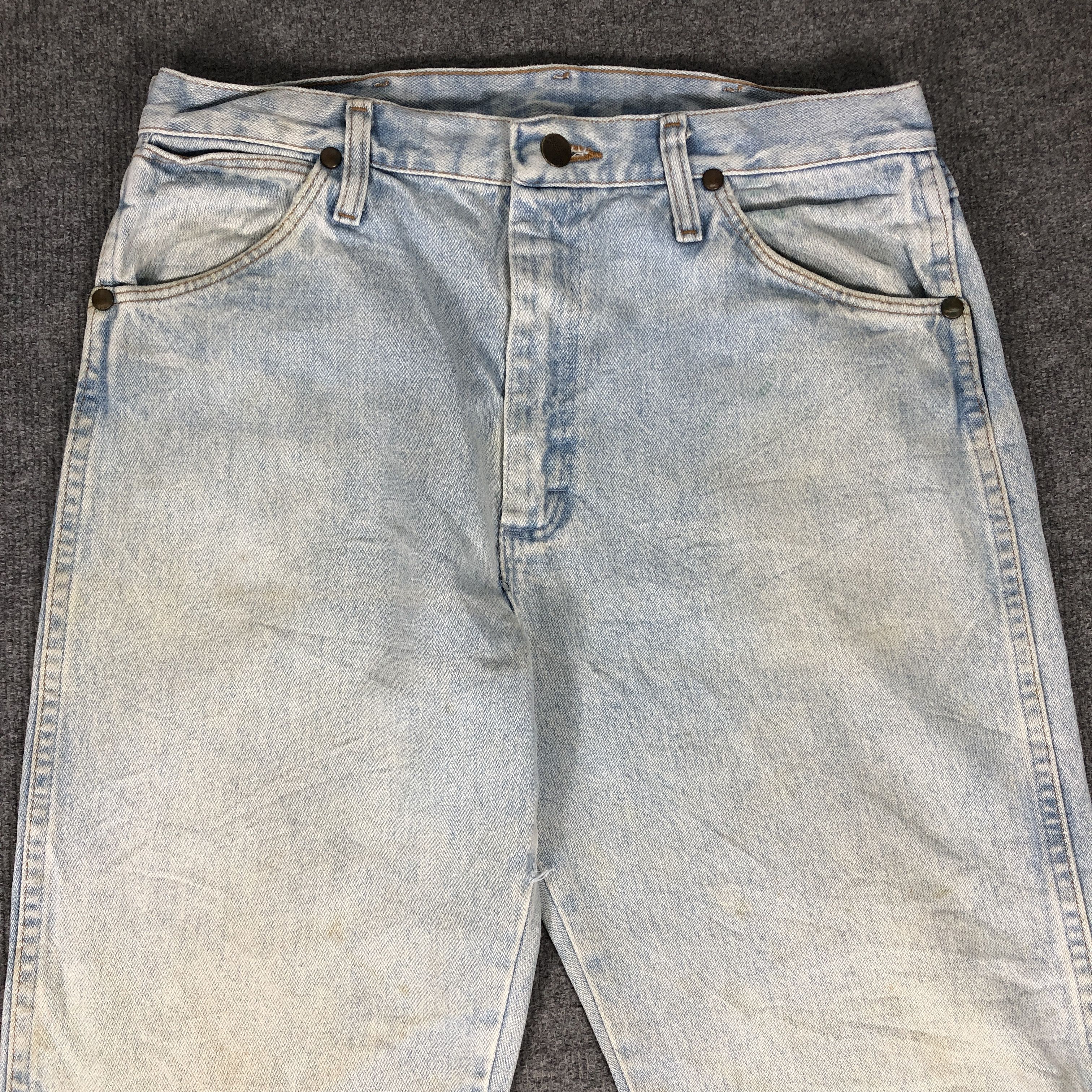 Vintage × Wrangler Vintage Wrangler Light Blue Wash Jeans L1069 Size US 31 - 2 Thumbnail