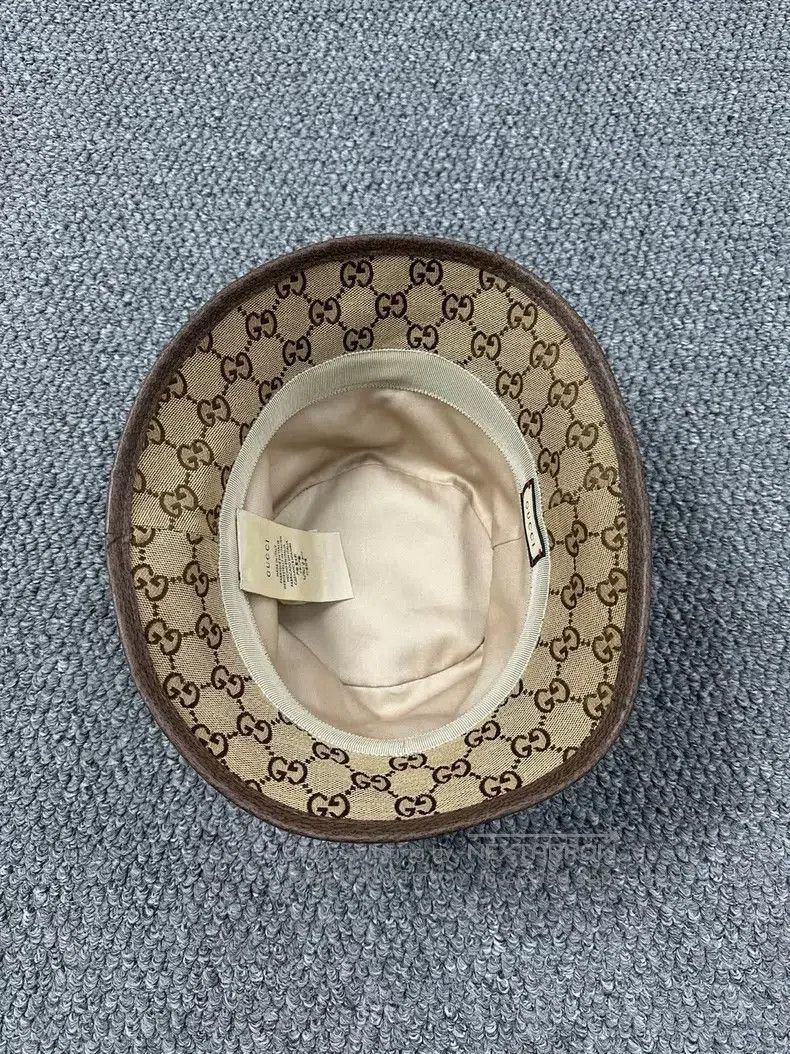 Gucci Gucci Size M Brown double G full-print logo fisherman hat Size ONE SIZE - 3 Thumbnail