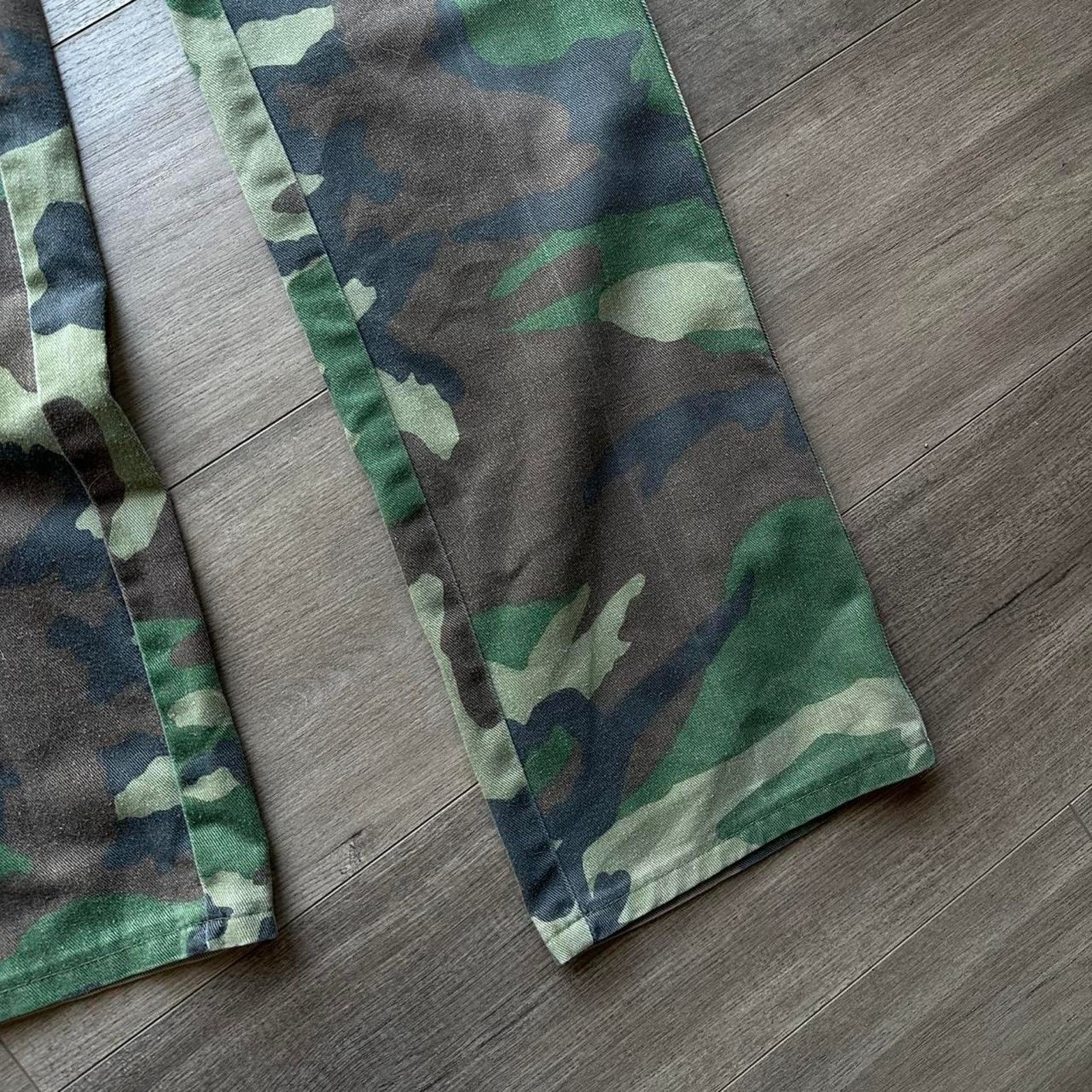 Vintage Vintage 80s OG 107 Camo Slim Flare Military Army Cotton Pant Size US 27 - 4 Thumbnail