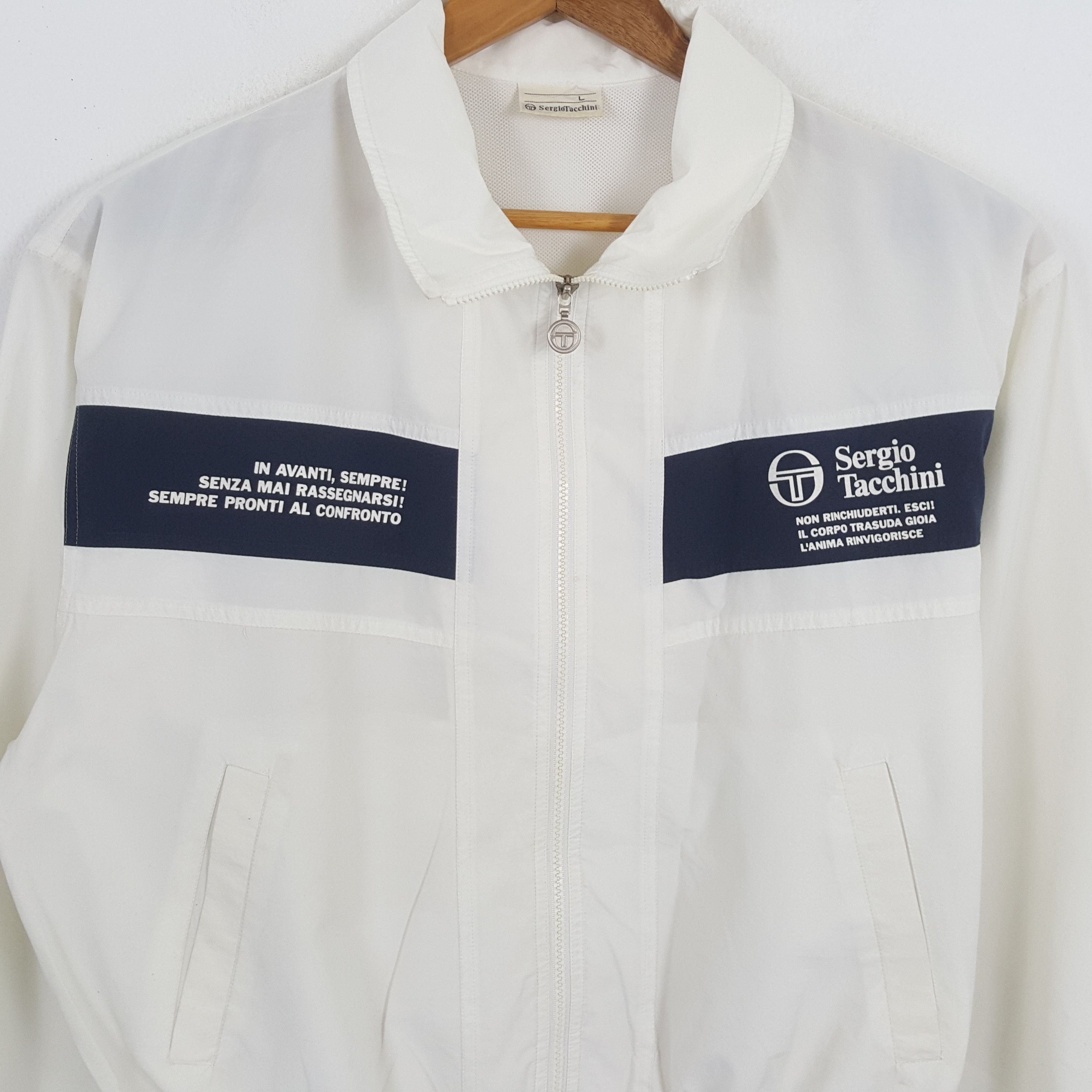 Japanese Brand × Sergio Tacchini × Vintage Vintage SERGIO TACHINI Sportswear Brand Windbreaker Jacket Size US XL / EU 56 / 4 - 2 Thumbnail