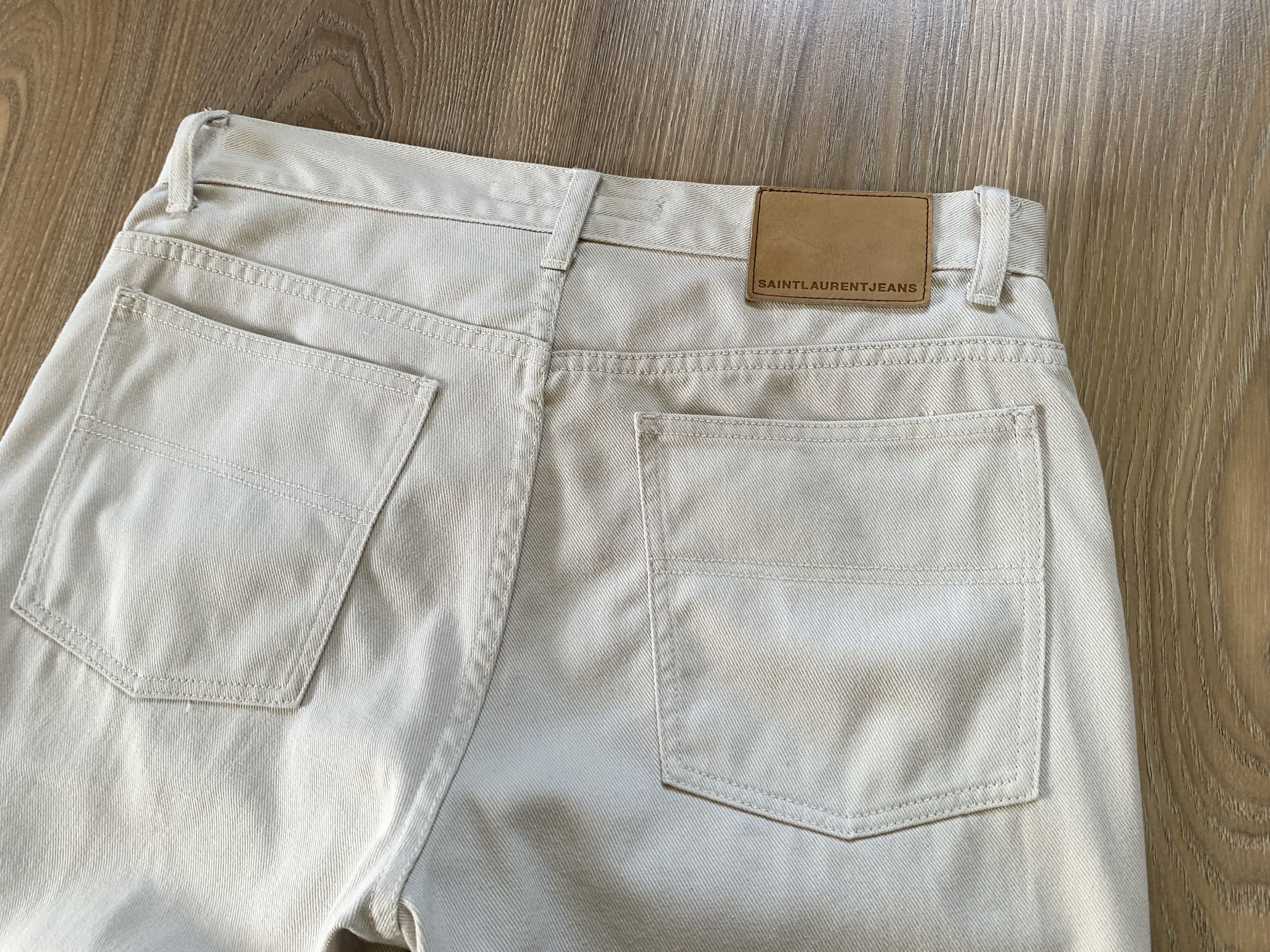 Yves Saint Laurent Yves Saint Laurent Vintage Beige Denim Jeans Size US 34 / EU 50 - 7 Thumbnail