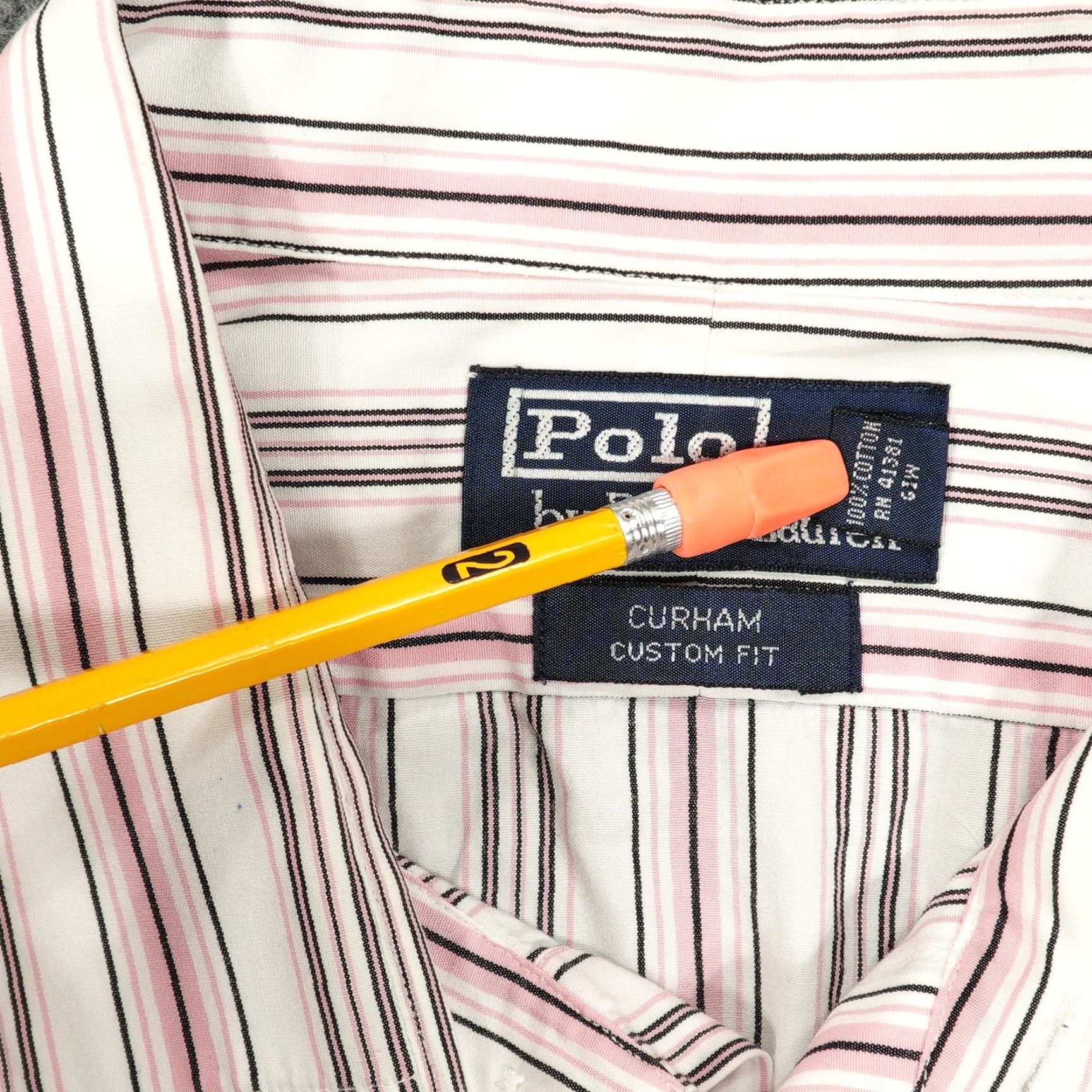 Polo Ralph Lauren Polo Ralph Lauren Button Down Shirt Mens 17.5 36/37 Pink White Striped Curham Shirt Mens Regular Medical? Size US XXL / EU 58 / 5 - 4 Thumbnail