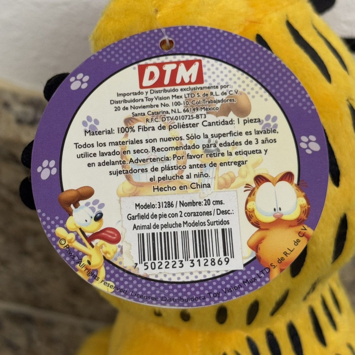 Vintage Vintage Garfield Love Heart Balloon 10" Valentines Plush NWT Size ONE SIZE - 7 Thumbnail