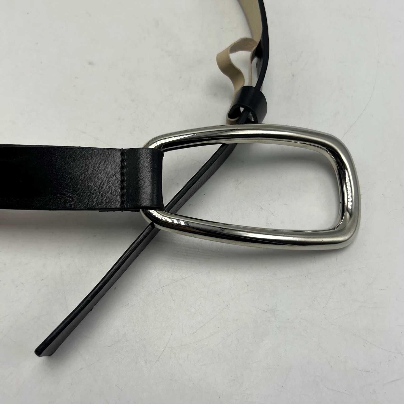 Vintage Via Spiga Belt Womens Medium Black Leather Buckle Quiet Luxury Capsule Size ONE SIZE - 3 Thumbnail
