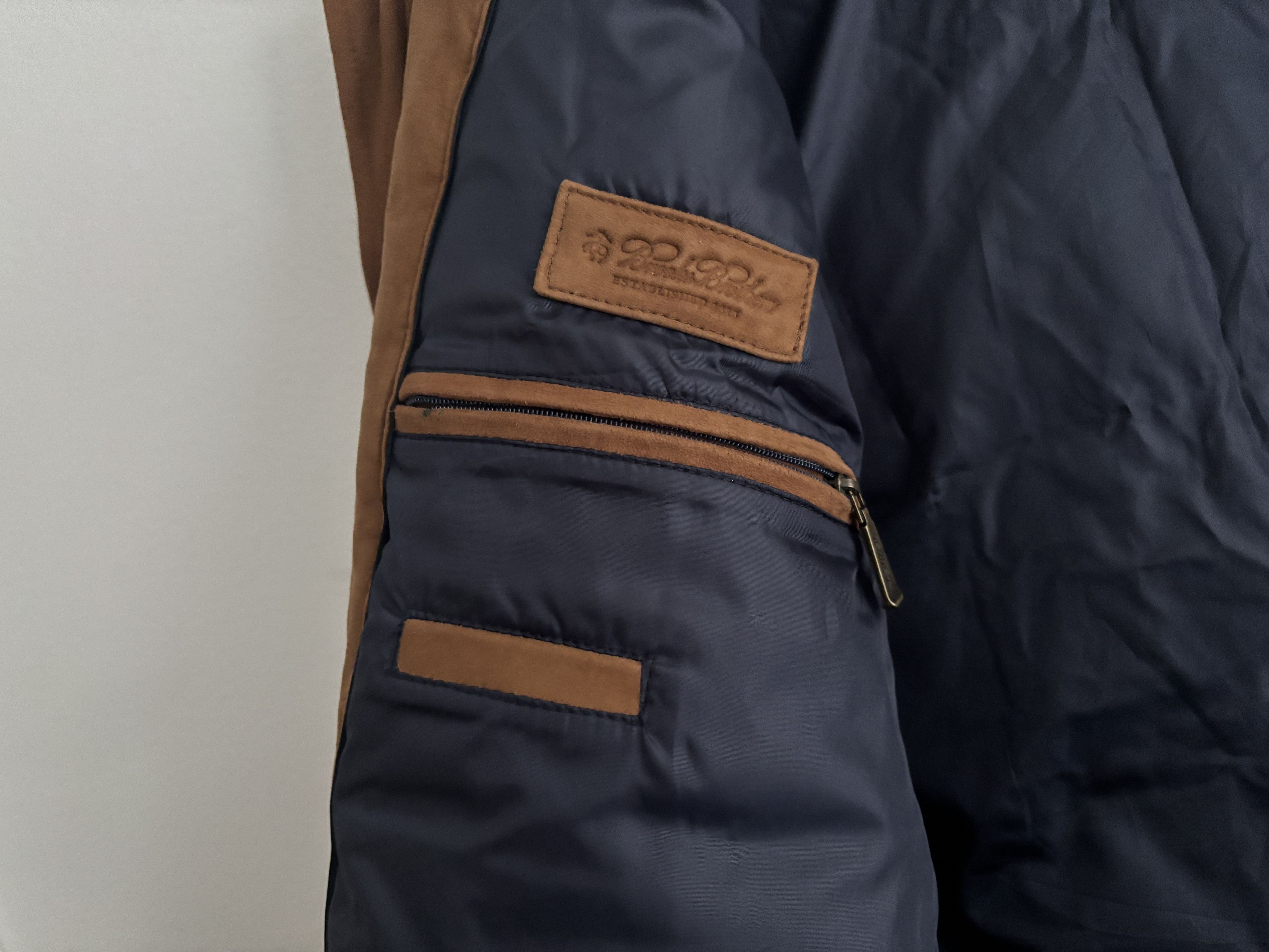 Brooks Brothers $495 Zippered Tan/ Brown Suede Leather Down Vest - Large Size US L / EU 52-54 / 3 - 12 Thumbnail