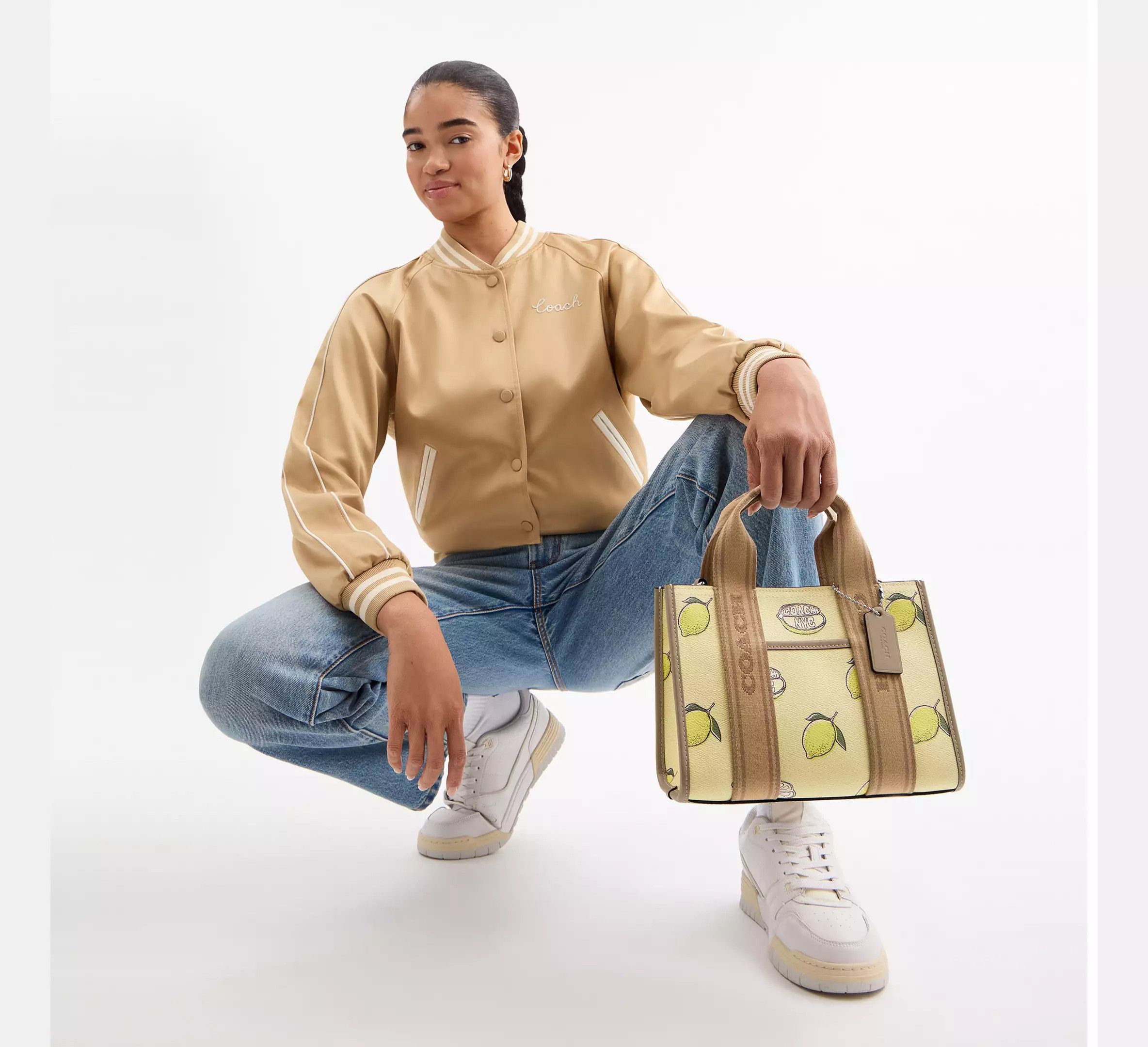 Coach Smith Tote Bag 24 With Lemon Print CAR79 Size ONE SIZE - 6 Thumbnail