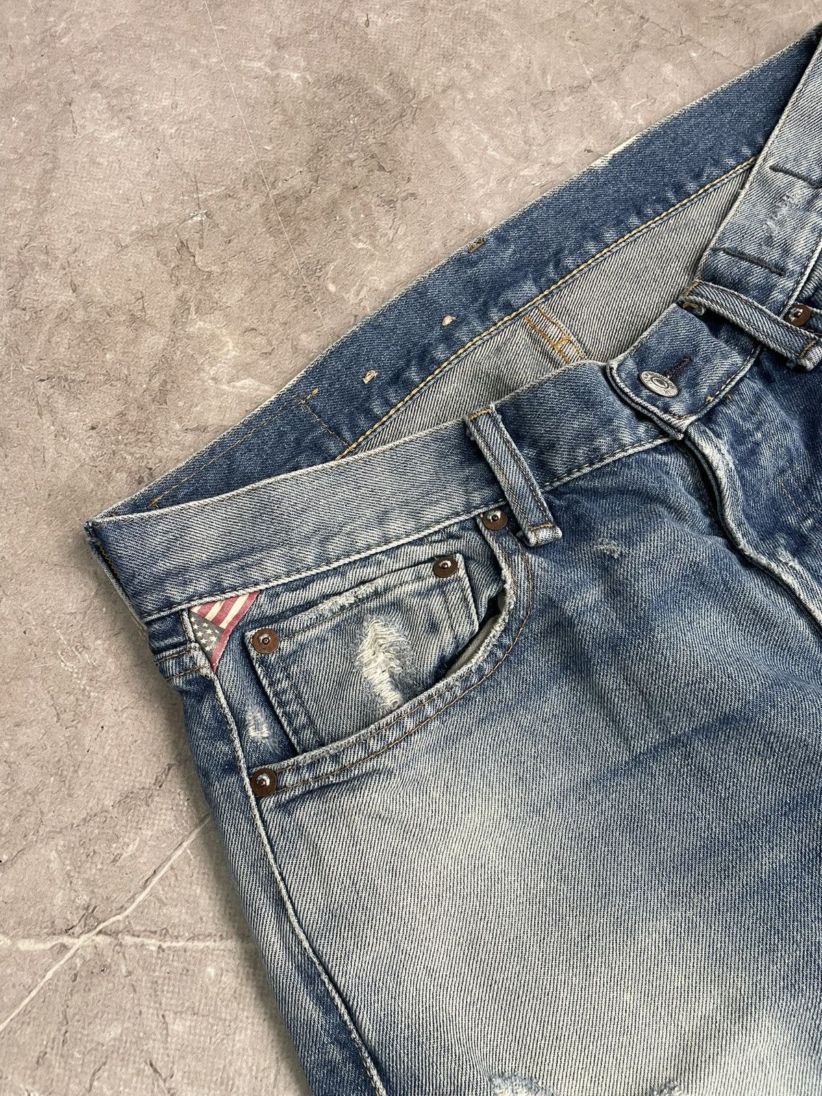 Polo Ralph Lauren Ralph Lauren denim supply distressed jeans pants y2k style Size US 32 / EU 48 - 5 Thumbnail