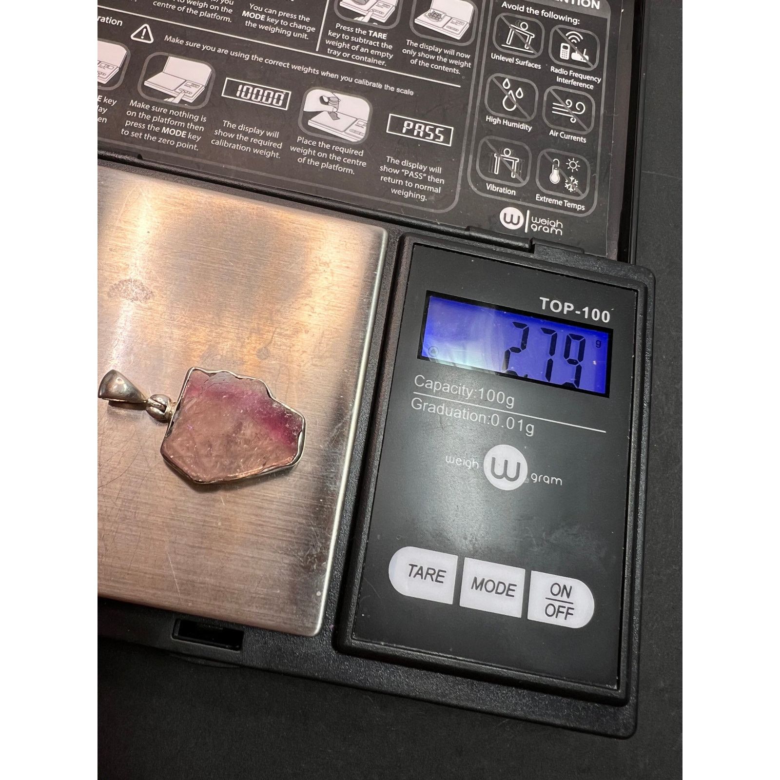 Other NEW Pink bi color tourmaline 925 pendant 2.79 grams Size ONE SIZE - 9 Thumbnail