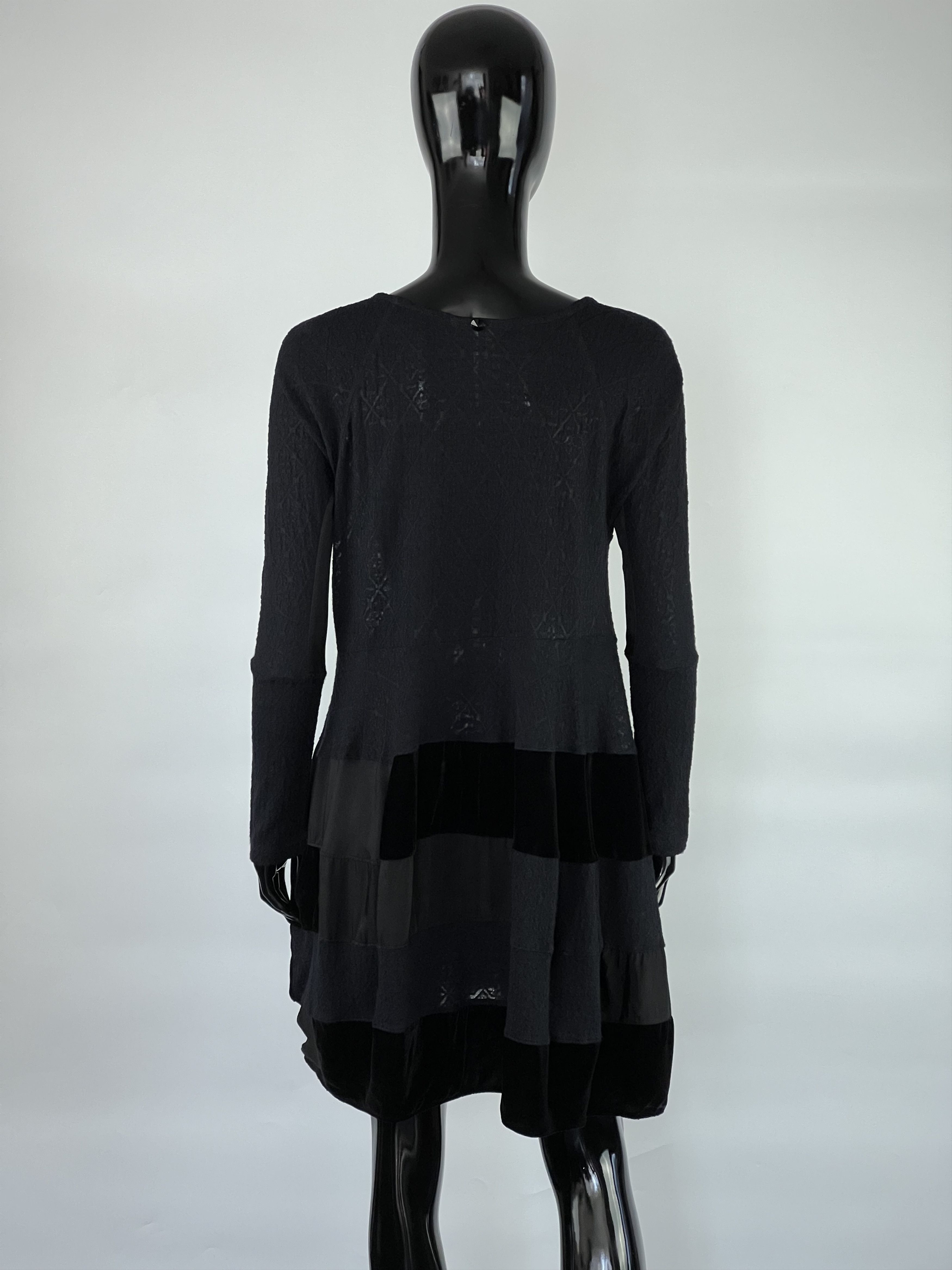 Other High Knit Black Asymmetrical Dress Size S Size S / US 4 / IT 40 - 3 Thumbnail