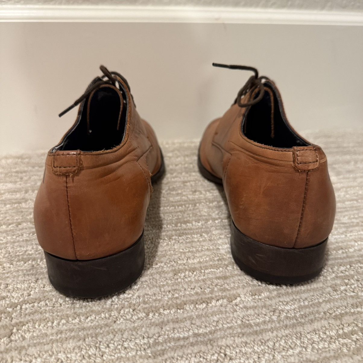Zara Zara Man Modern Essentials Tan Leather Dress Shoes Size 11 Size US 11 / EU 44 - 9 Thumbnail