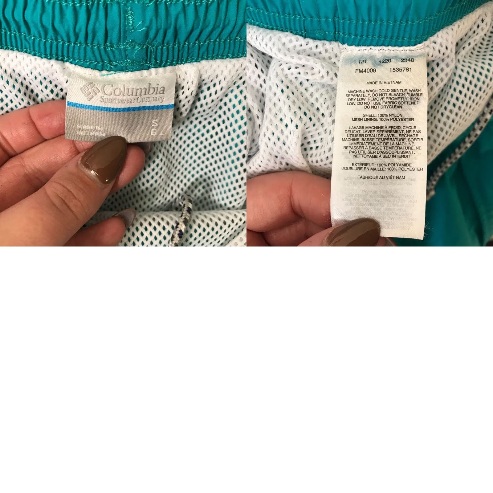 Vintage COLUMBIA MEN'S SMALL SEAFOAM PFG SWIM TRUNKS SHORTS 100% NYLON Size US 29 - 8 Thumbnail
