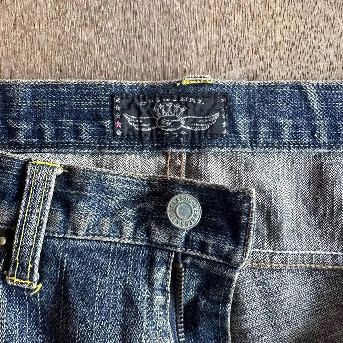 Self Edge RARE💥REDLINE JAPANESE VTG JEAN RIPPED MUDWASH DENIM PANTS Size US 31 - 12 Thumbnail