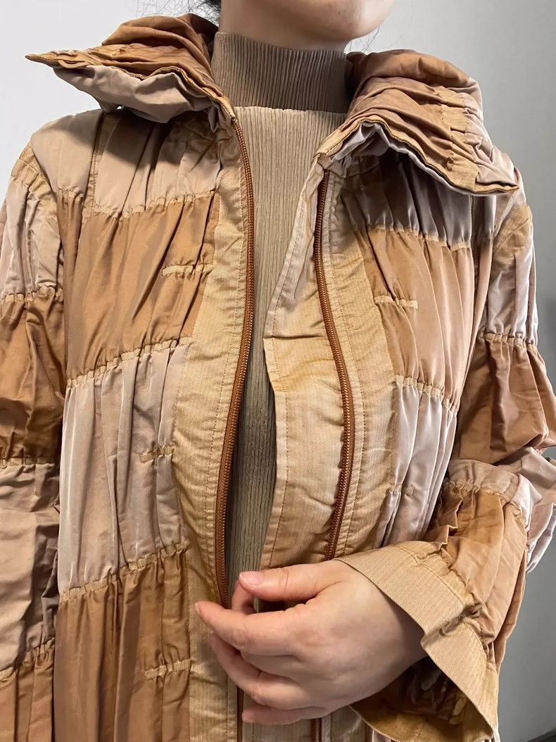 Issey Miyake Issey Miyake size:2 Brown mainline texture pleated coat Size M / US 6-8 / IT 42-44 - 3 Thumbnail