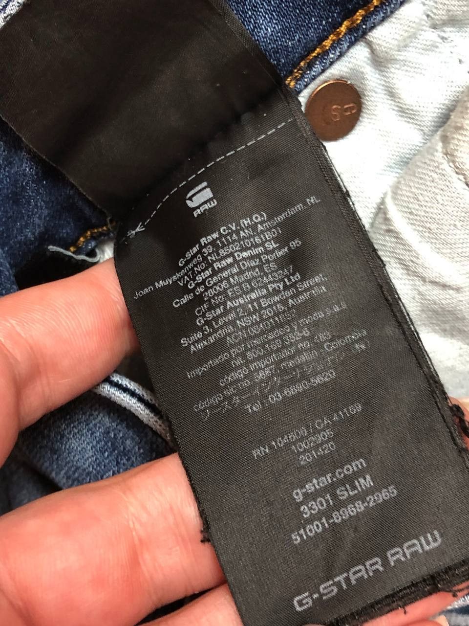 G-Star streetwear G-Star Raw Y2K 3301 Slim vintage denim jeans Size US 32 / EU 48 - 4 Thumbnail