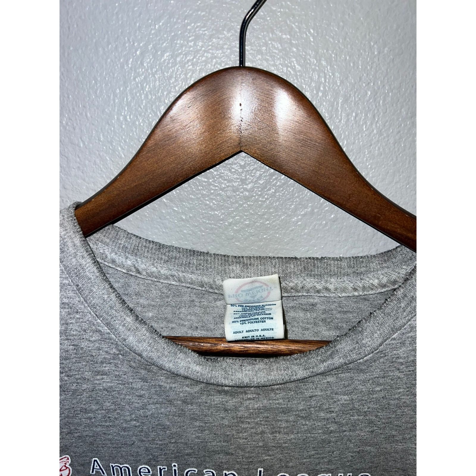 Delta Vintage Red Sox Shirt Champs 2007 Gray Baseball Tee Worn M Size US M / EU 48-50 / 2 - 5 Thumbnail