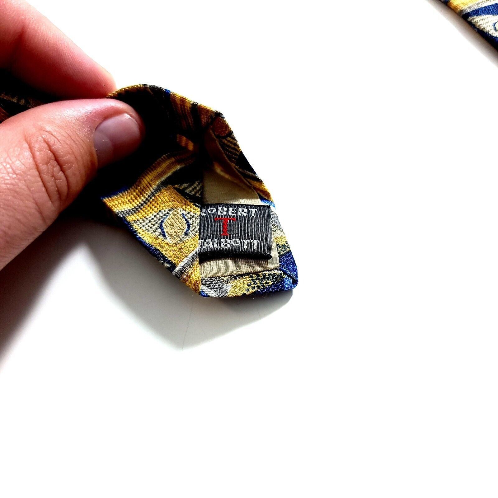 Robert Talbott Robert Talbott Nordstrom Yellow Blue Abstract Jacquard Print Size ONE SIZE - 4 Thumbnail
