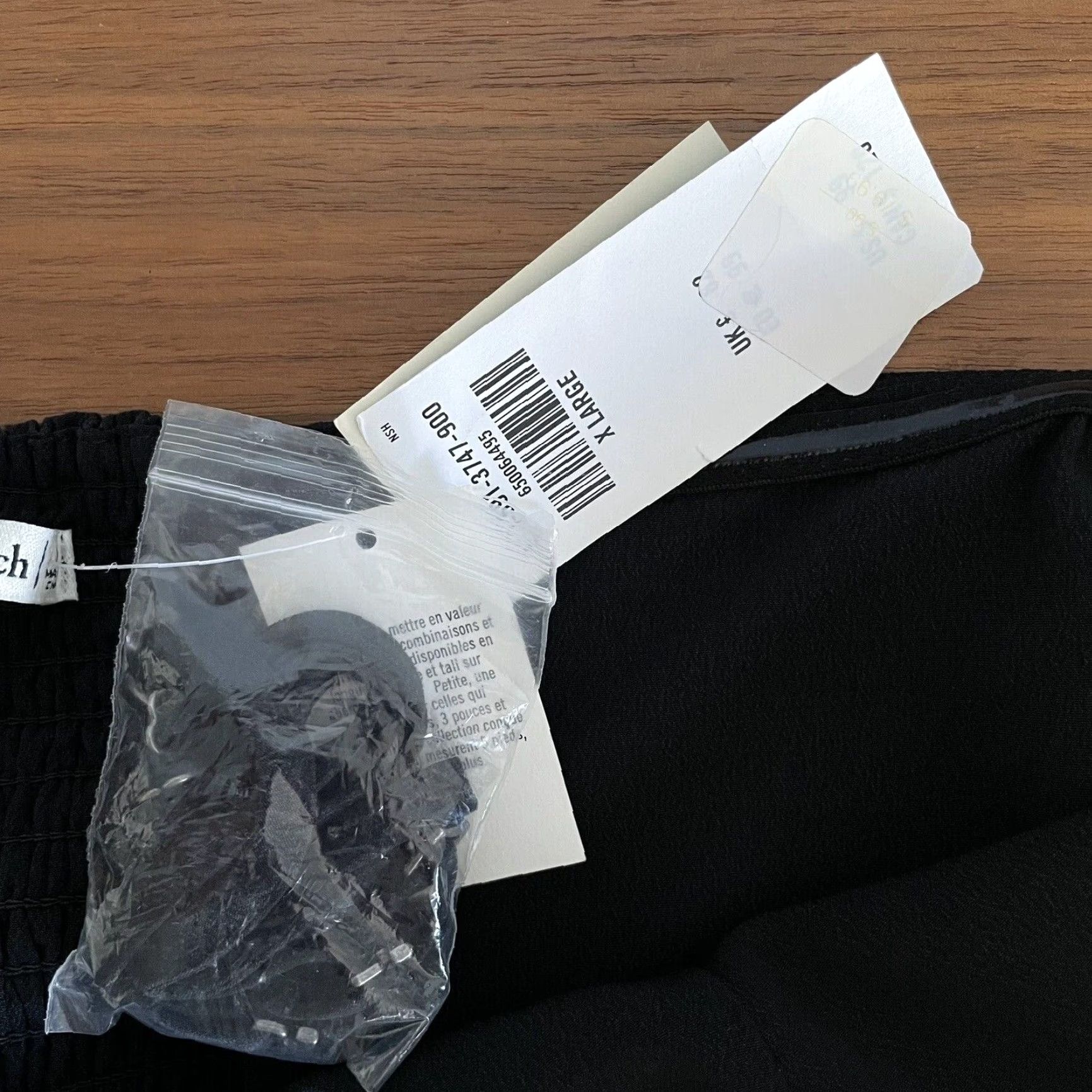 Abercrombie & Fitch Abercrombie & Fitch Strapless Split-Hem Jumpsuit Removable Straps XL Black Women One-Piece Size 40" / US 18 - 7 Thumbnail