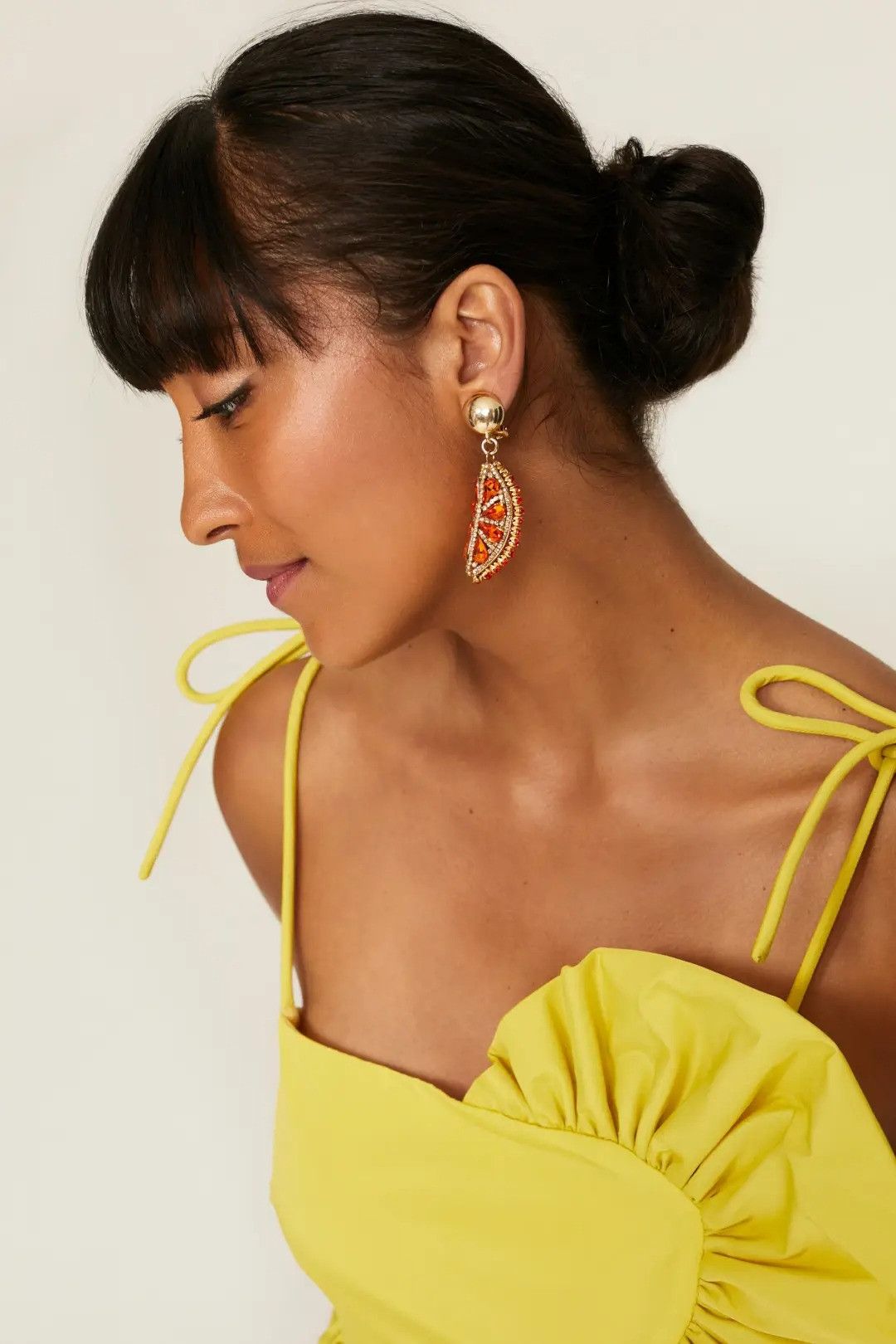 Oscar De La Renta Vintage Oscar De La Renta Orange Wedge Earrings Size ONE SIZE - 1 Thumbnail