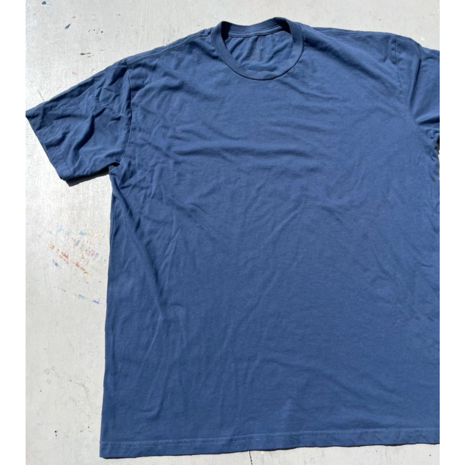 Vintage True Classic T-Shirt Blue Solid XL Men’s Heritage 50s Iconic Brando Dean Shirt, Cotton Blend, Short Sleeve, Regular Fit, Logo Size US XL / EU 56 / 4 - 4 Thumbnail
