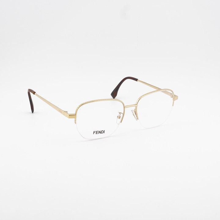 Fendi Fendi FE50106F 030 Eyeglasses Gold 54mm Square Frame Size ONE SIZE - 6 Thumbnail