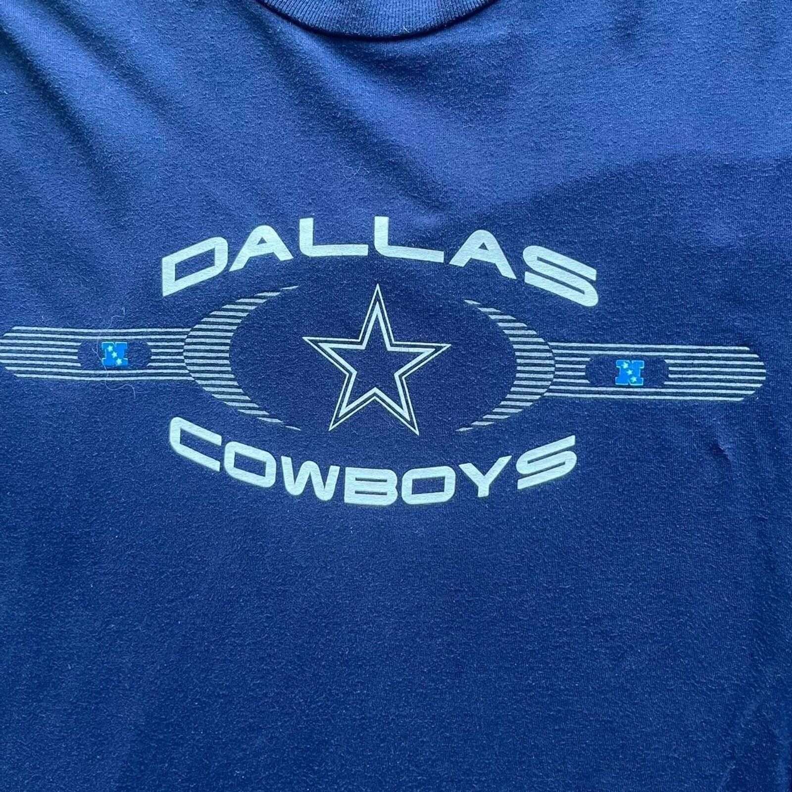 NFL Vintage 90s Dallas Cowboys Long Sleeve Retro NFL T-Shirt Size US XL / EU 56 / 4 - 4 Thumbnail