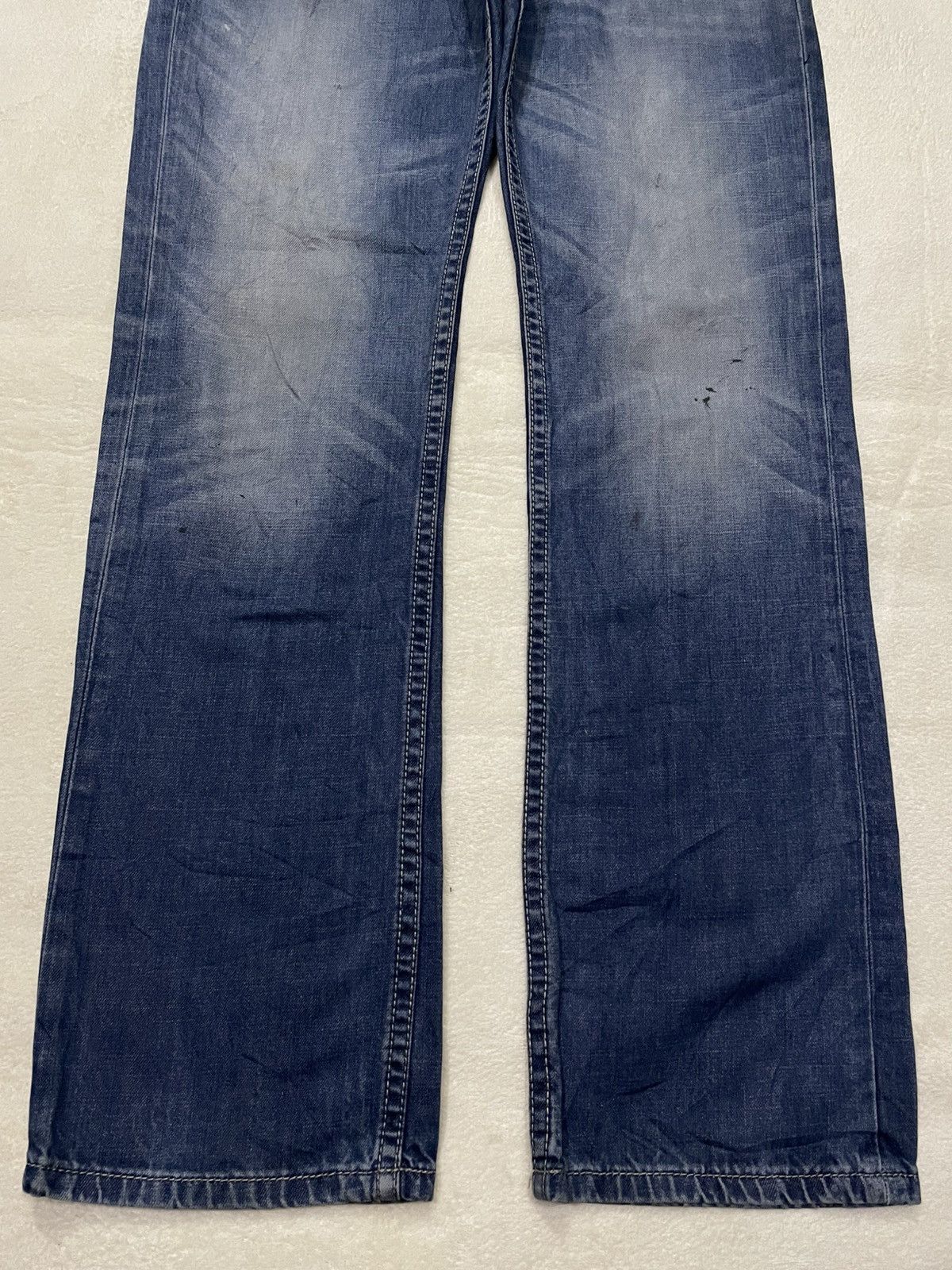 Japanese Brand Vintage DYNK Denim Straight Cut Mudwash Faded Jeans Size US 31 - 3 Thumbnail