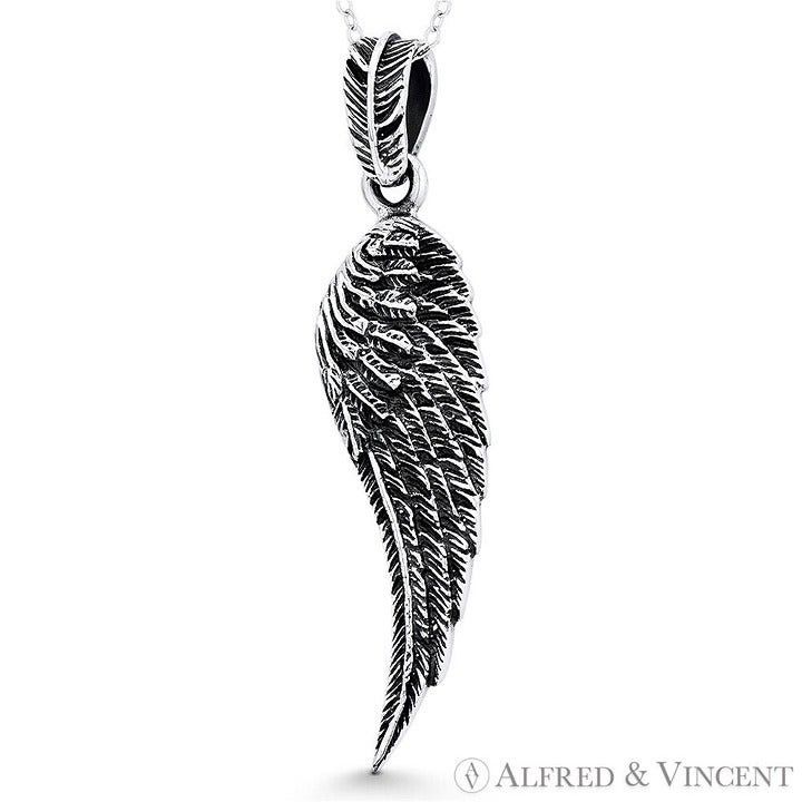 Other Angel's Wing Charm Pendant in Oxidized .925 Sterling Silver Size ONE SIZE - 1 Preview