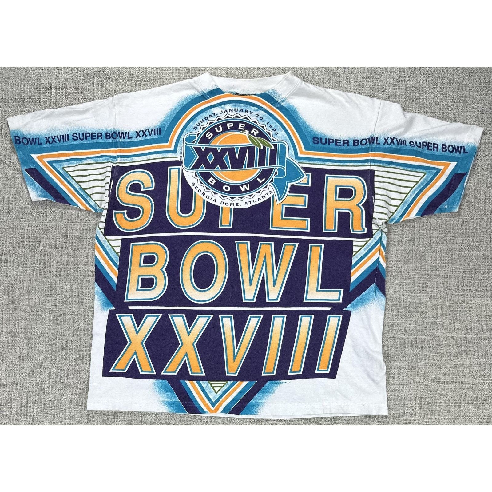 Other Super Bowl XXVIII Shirt Sz L Magic Johnson 1994 Cowboys AOP Size US L / EU 52-54 / 3 - 1 Thumbnail