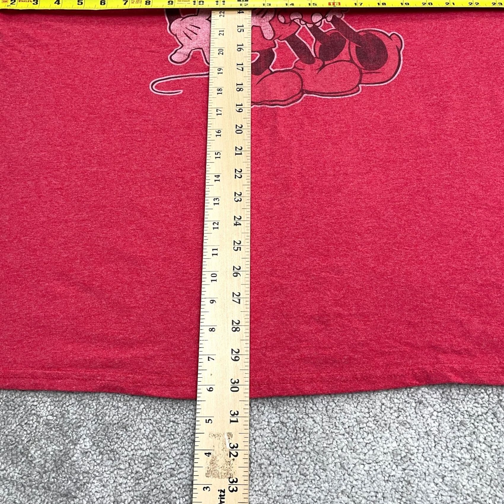 Disney Disney Mickey Mouse Graphic T-Shirt Mens 2XL Red Crew Neck Short Sleeve Tee Top Size US XXL / EU 58 / 5 - 6 Thumbnail