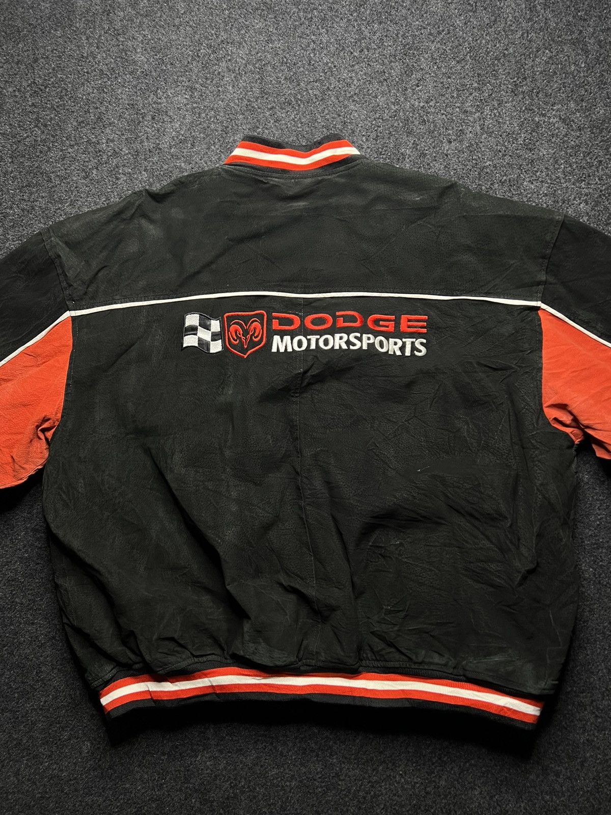 Other VTG NASCAR Essex Dodge Motorsports Real Suede Leather Jacket Size US XL / EU 56 / 4 - 16 Thumbnail