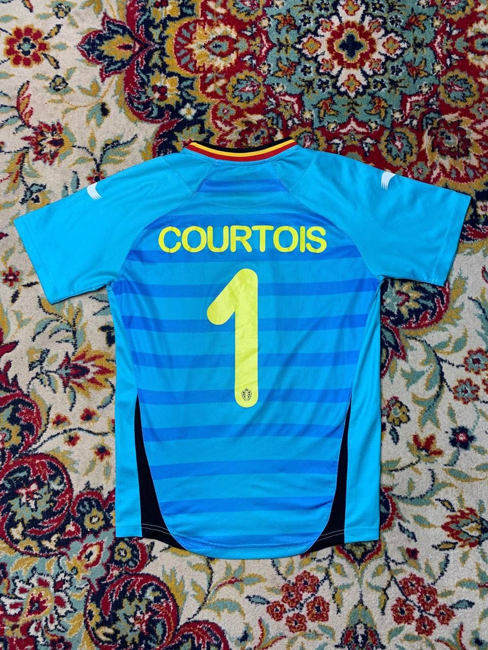 Vintage Belgium Goalkeeper football shirt 2014 GK 3 Kit #1 Courtois Size US L / EU 52-54 / 3 - 3 Thumbnail