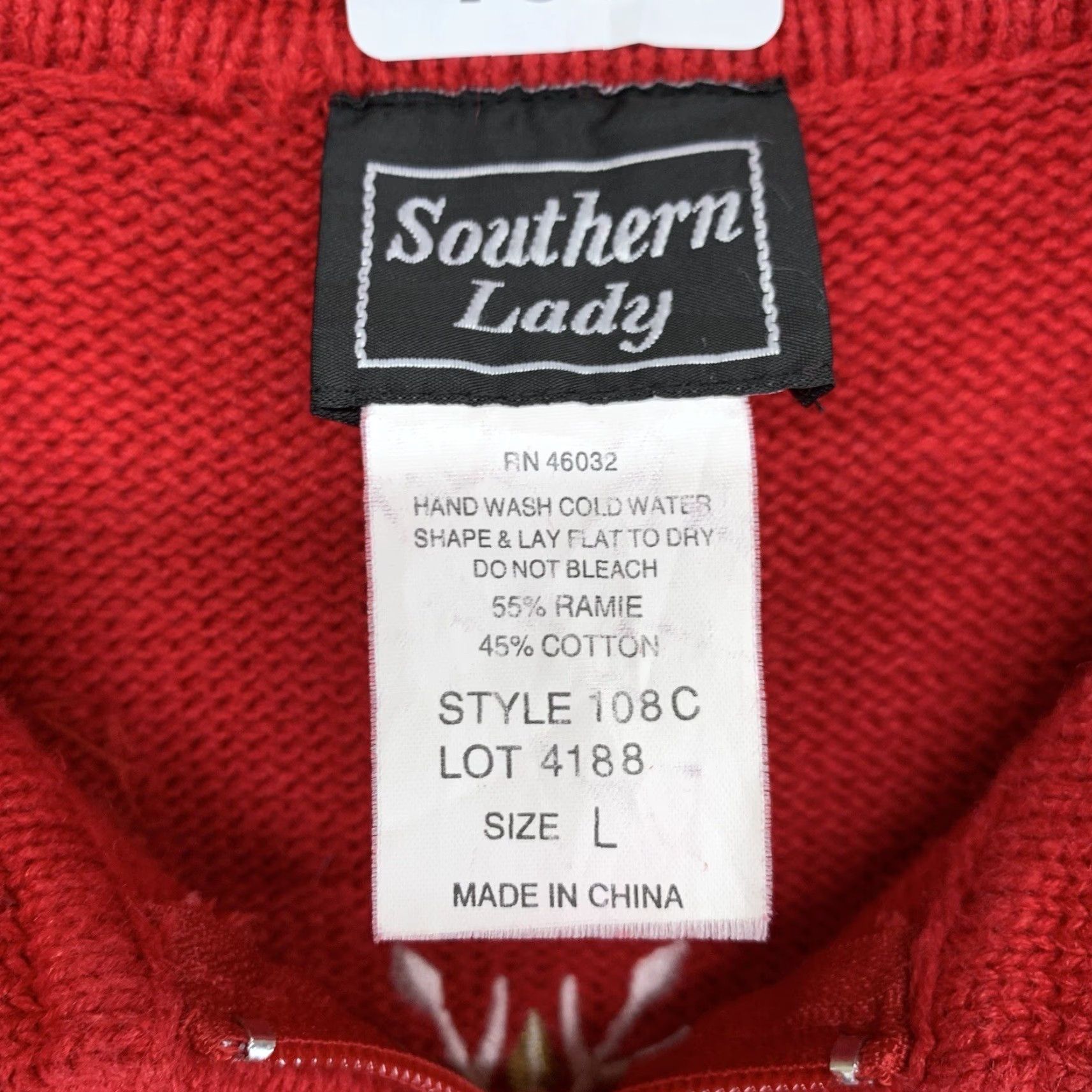 Vintage VINTAGE Southern Lady Womens Vest Sweater Geometric Snowflake Zipper Holiday Christmas Red L Adult Large Womens Size L / US 10 / IT 46 - 6 Thumbnail