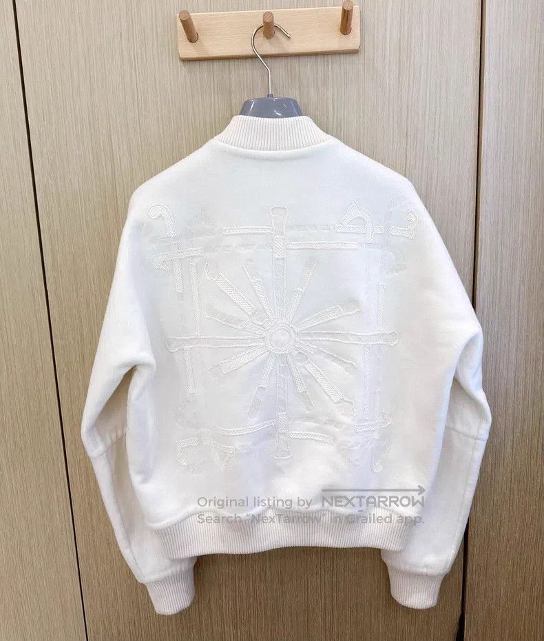 Hermes Hermes 100% Cashmere Overcoat Baseball Jacket Back Embroid Size XS / US 0-2 / IT 36-38 - 4 Thumbnail