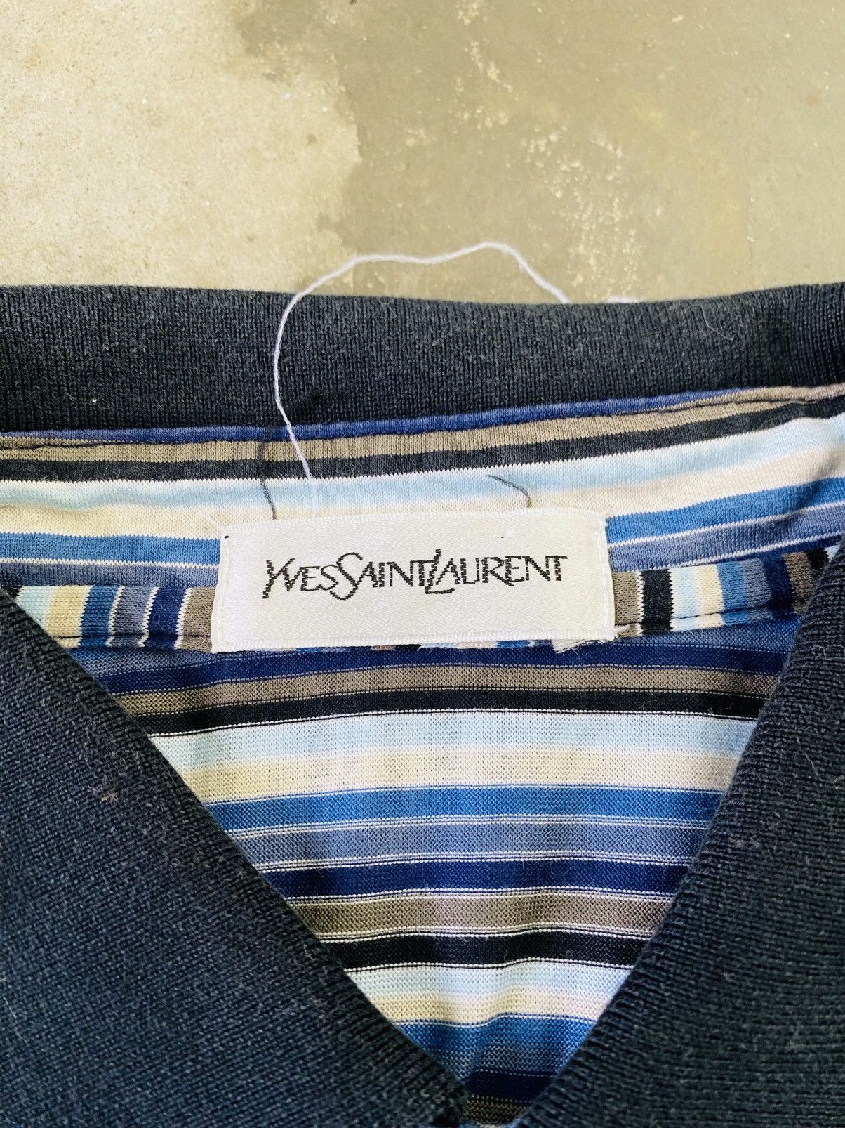 Yves Saint Laurent Yves Saint Lauren Stripe Colar Shirt Size US M / EU 48-50 / 2 - 11 Thumbnail