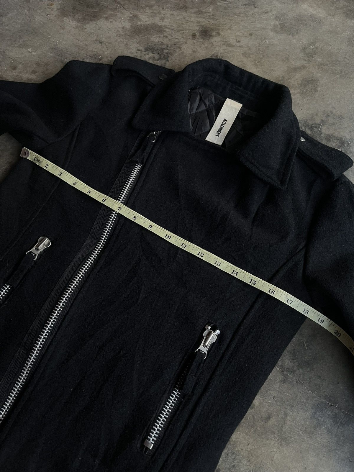 14th Addiction 2000s ATTACHMENT JAPANESE WOOL JACKET BIKERS RAMONES ZIPPER Size US M / EU 48-50 / 2 - 12 Thumbnail