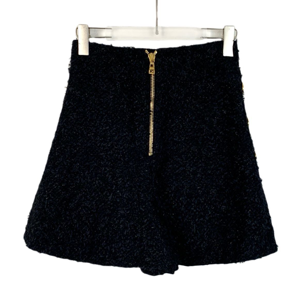 Balmain Balmain Black Textured Cotton Knit Shorts With Gold Button D Size 34" / US 12 / IT 48 - 7 Thumbnail