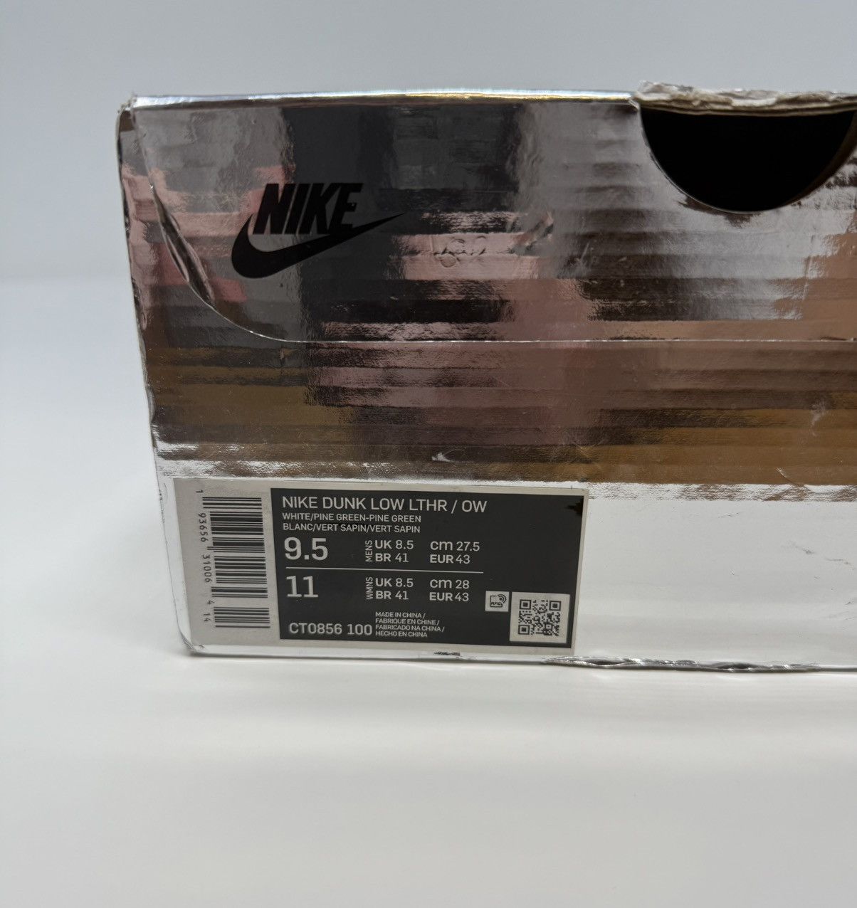 Nike × Off-White Nike Off-White Dunk Low Pine Green Size US 9.5 / EU 42-43 - 11 Thumbnail