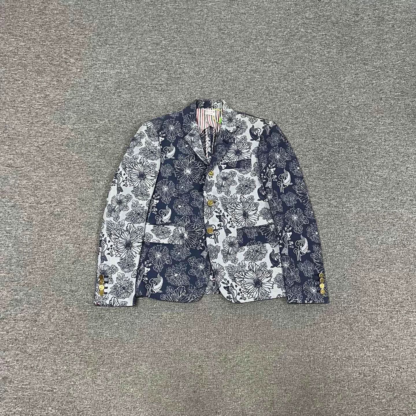 Thom Browne Thom Browne Floral Print Blazer Size US S / EU 44-46 / 1 - 1 Thumbnail