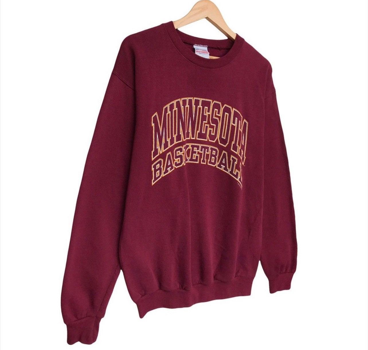 NBA × Vintage Vintage 90s Minnesota Basketball Spellout Sweatshirt Size US M / EU 48-50 / 2 - 2 Thumbnail