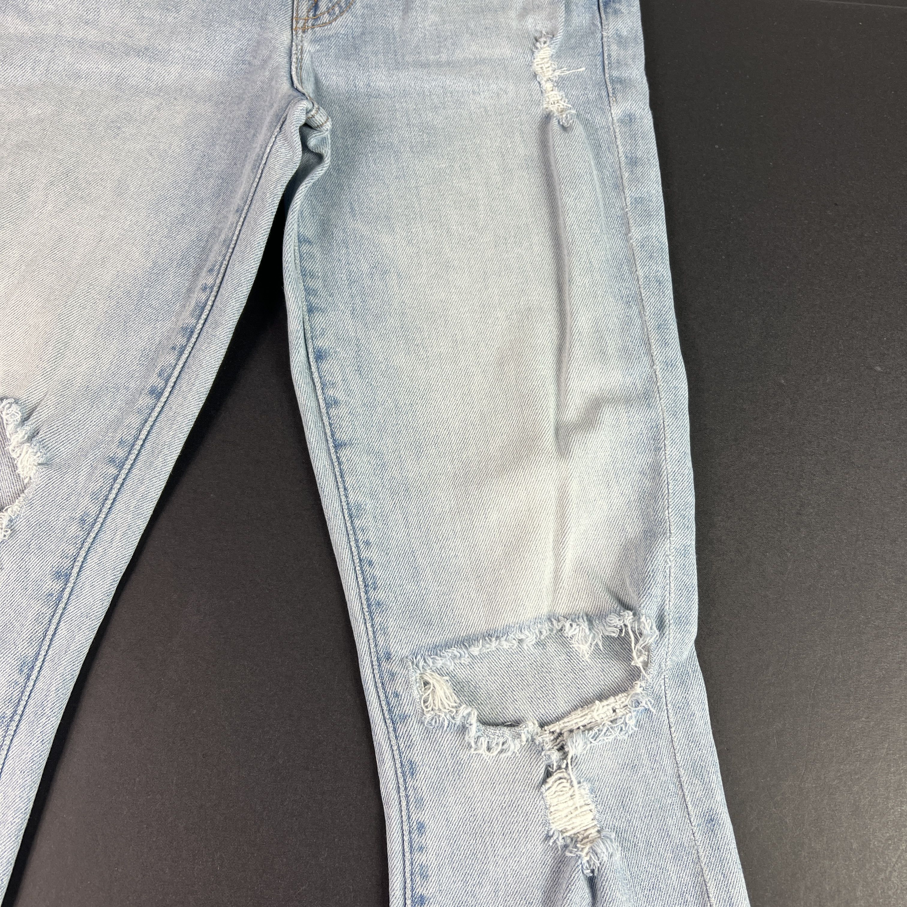 MOTHER Mother Jeans Rascal Ankle Undone Hem Blue Distressed Denim Size 25" / US 0 / IT 36 - 3 Thumbnail