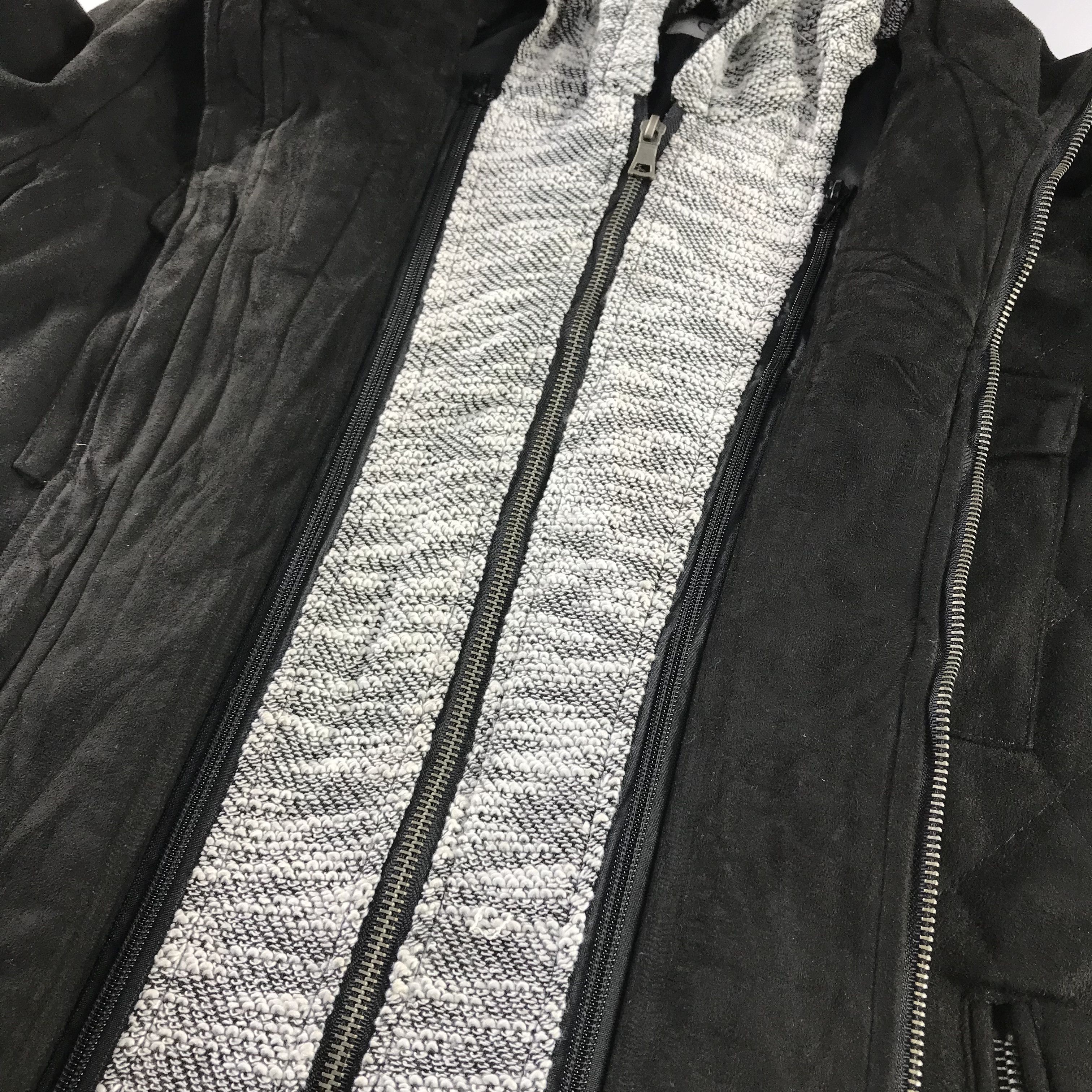 In The Attic In The Attic Faux Suede Jacket Black Quilted Jacket Size US L / EU 52-54 / 3 - 8 Thumbnail