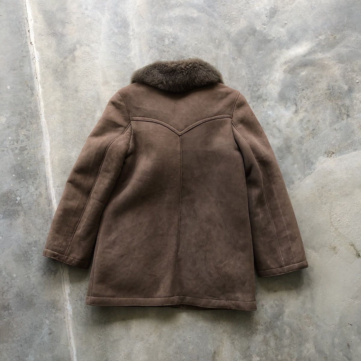 Other Vintage Brand Sheepskin Faux Fur Brown Triacetate Clip Coat Size US XS / EU 42 / 0 - 2 Thumbnail