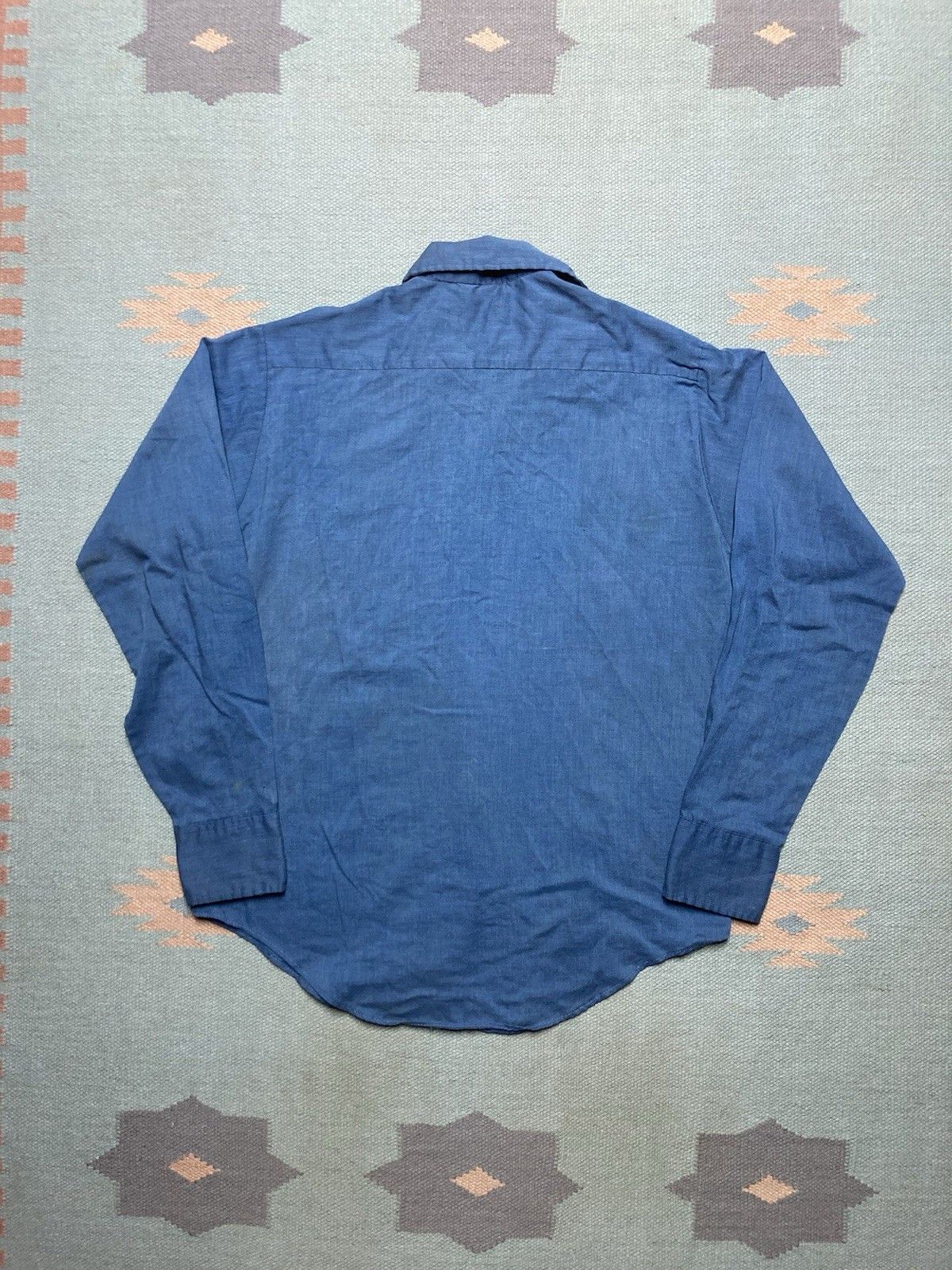 Vintage Vintage 70s button shirt Kmart poly cotton distressed medium Size US L / EU 52-54 / 3 - 2 Thumbnail