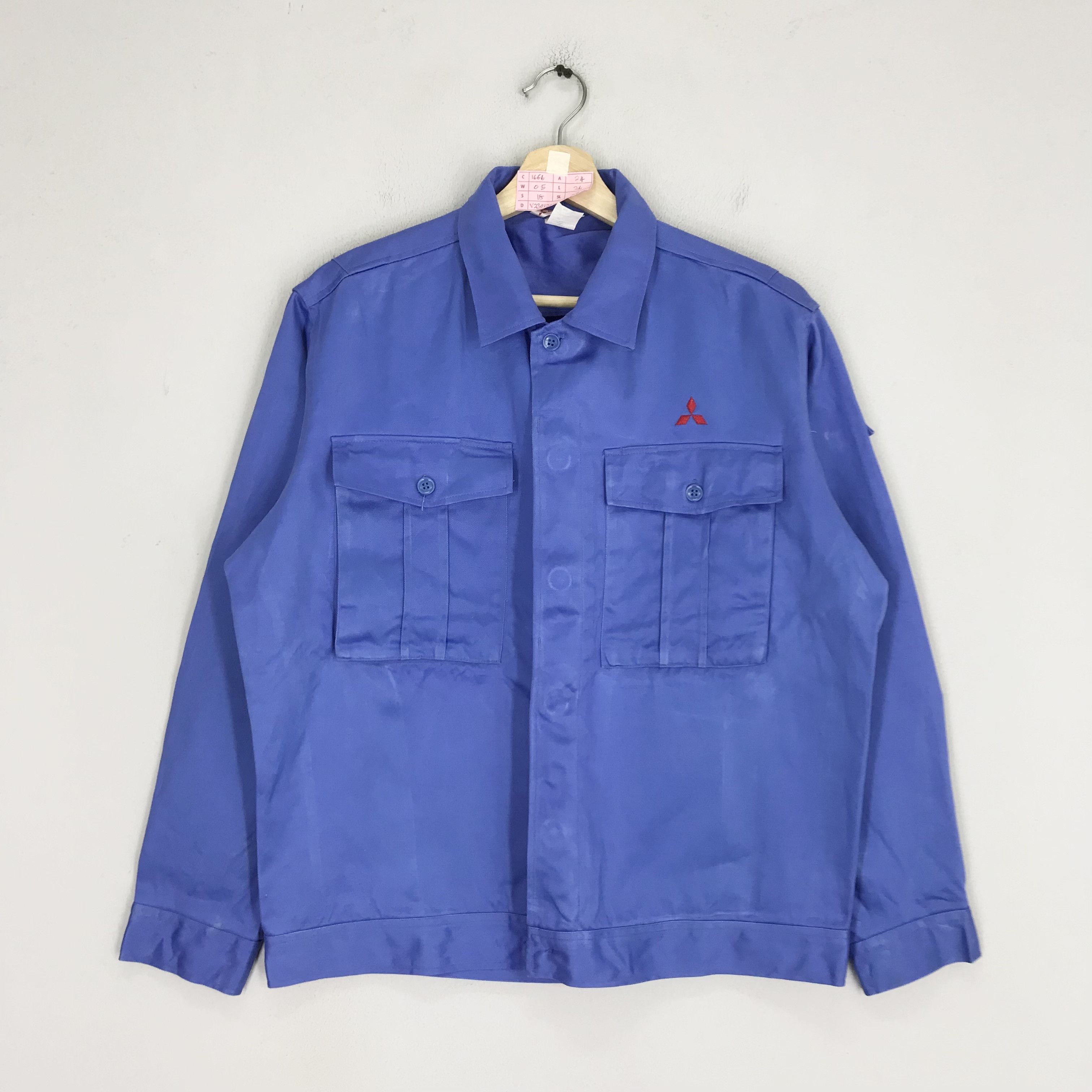 image of Vintage 90's Mitsubishi Blue Work Jacket , Men's (Size Large)