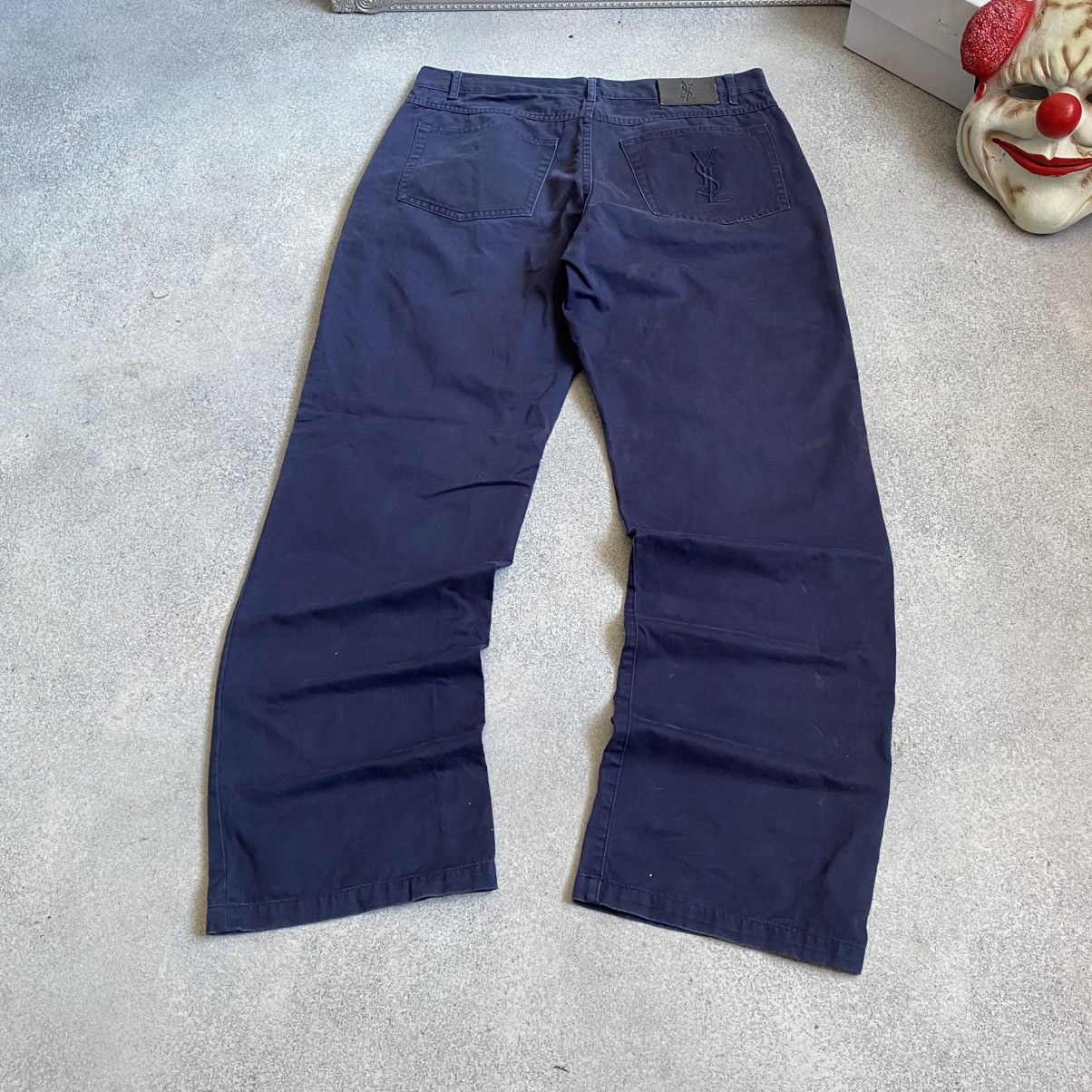 Yves Saint Laurent Vintage Yves Saint Laurent jeans YSL Embroidered big logo Size US 34 / EU 50 - 4 Thumbnail