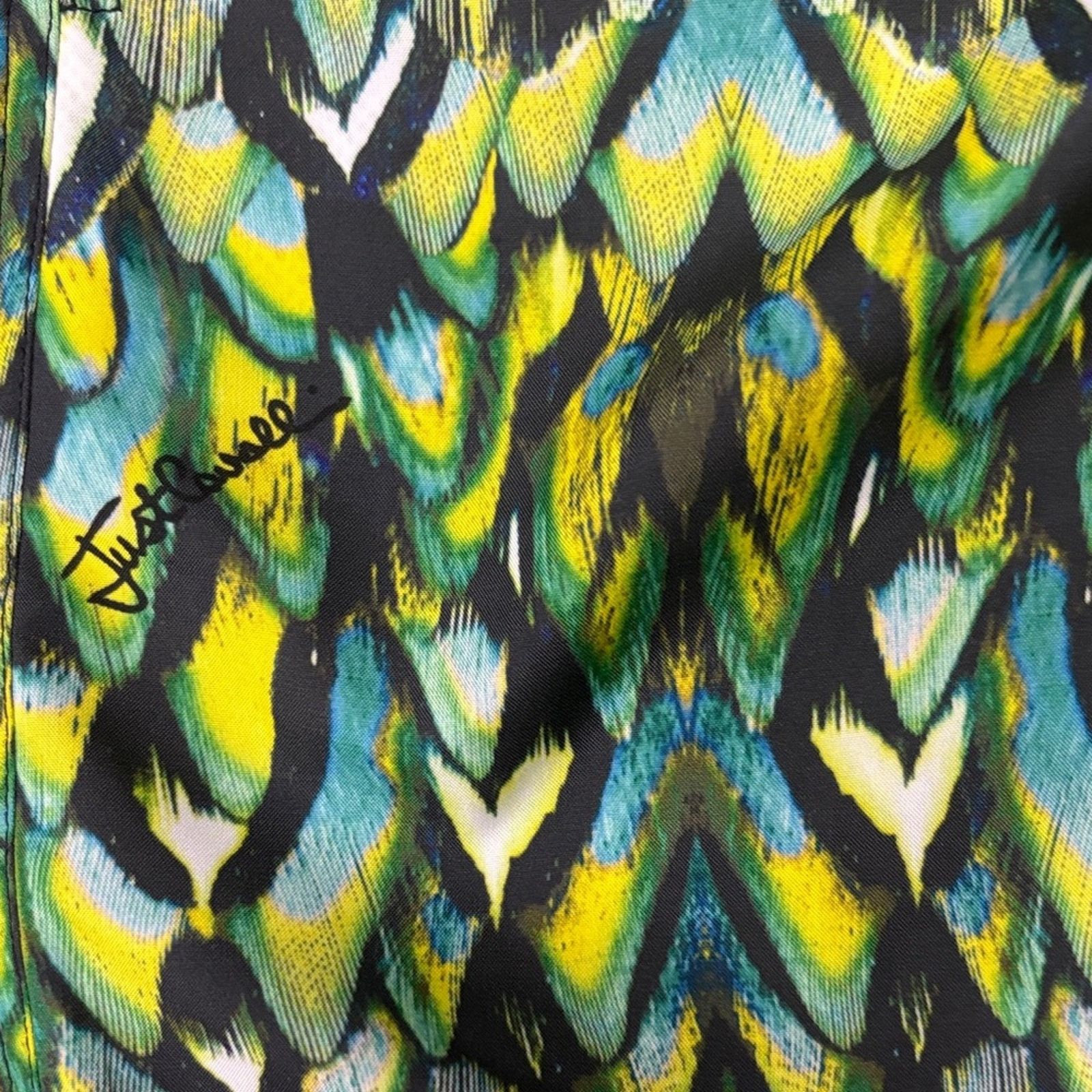 Just Cavalli NWT Just Cavalli Peacock Feather Print Shorts in Green siz M Size US 36 / EU 52 - 6 Thumbnail