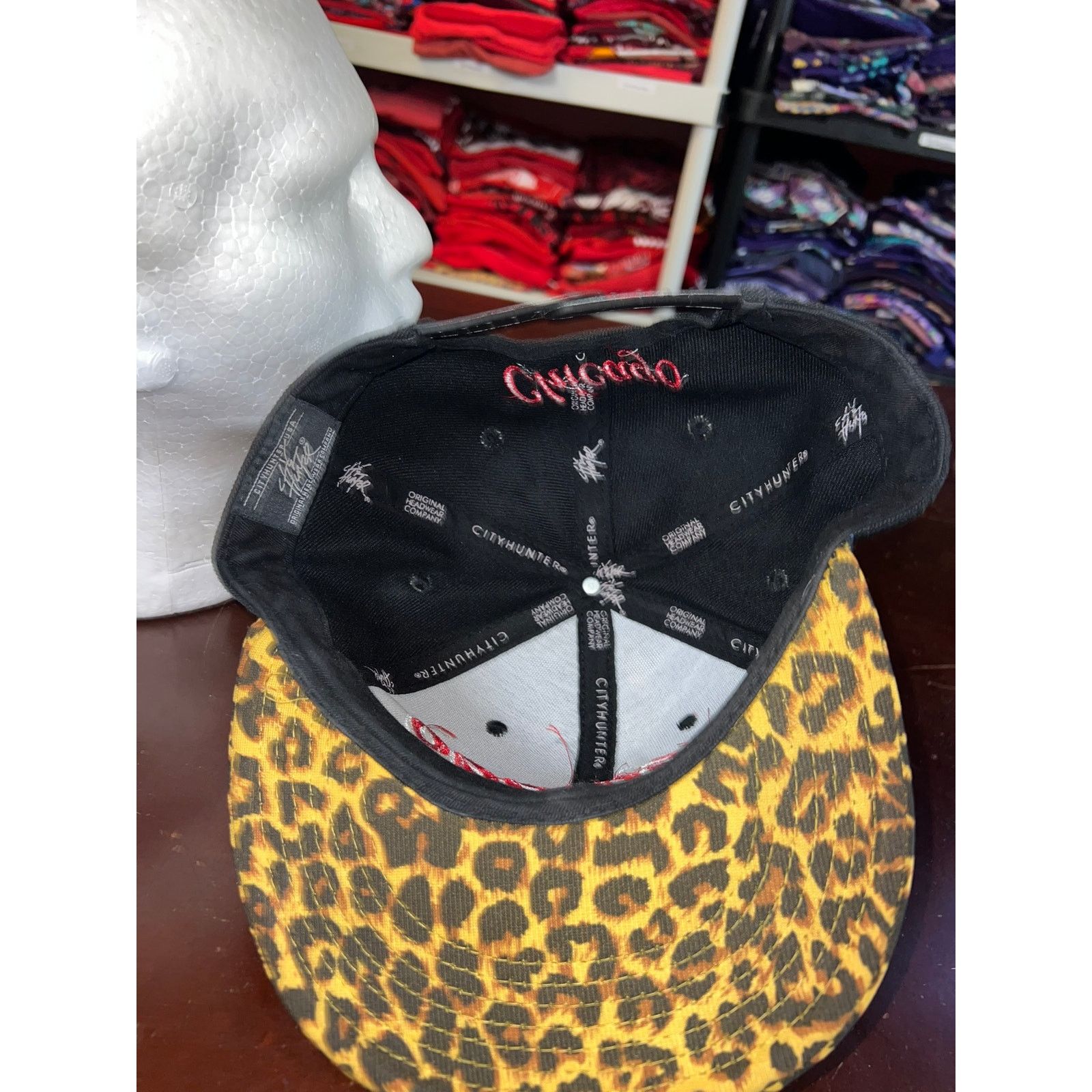 City Hunter Chicago Hat City Hunter Original Black Snapback Cap Headwear Size ONE SIZE - 7 Thumbnail